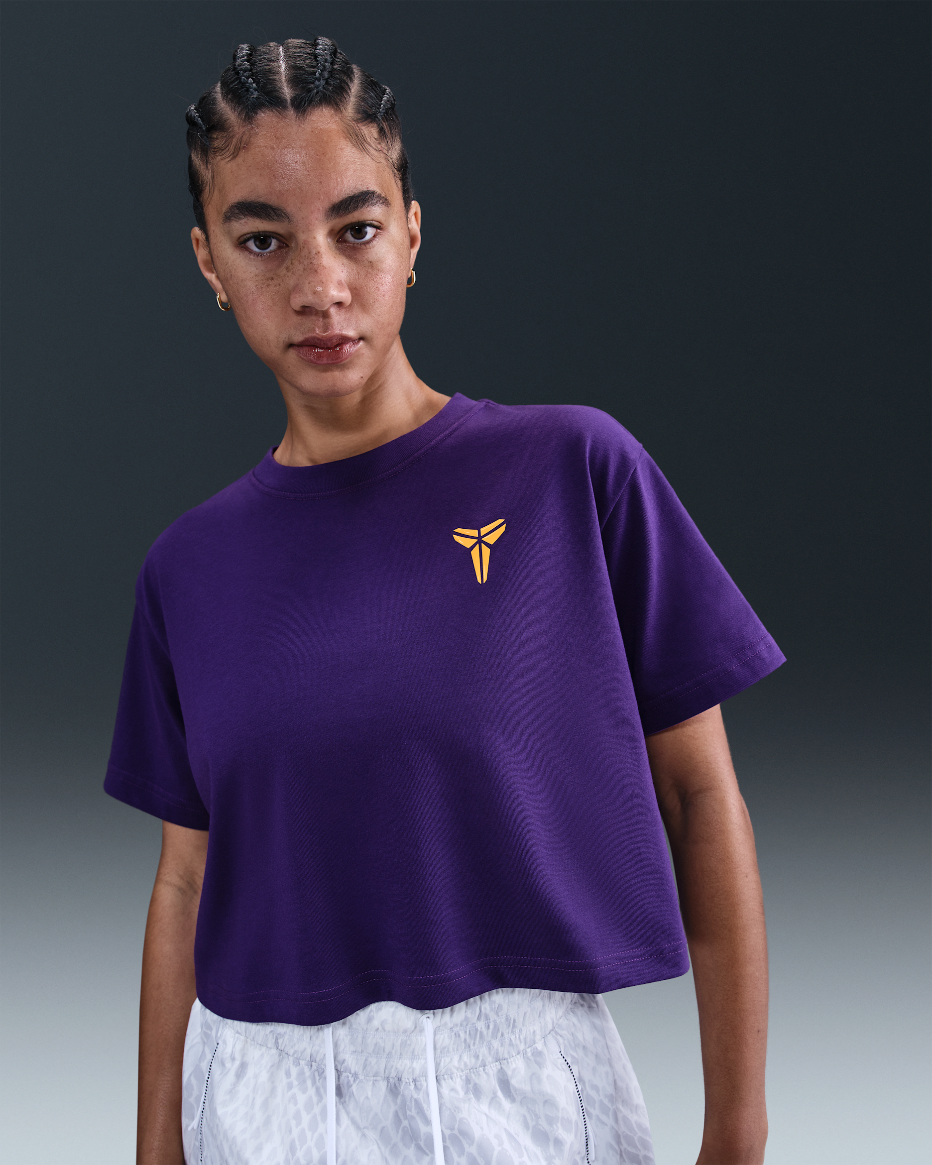 Kobe Women's Dri-FIT Cropped Basketball T-Shirt - Court Purple