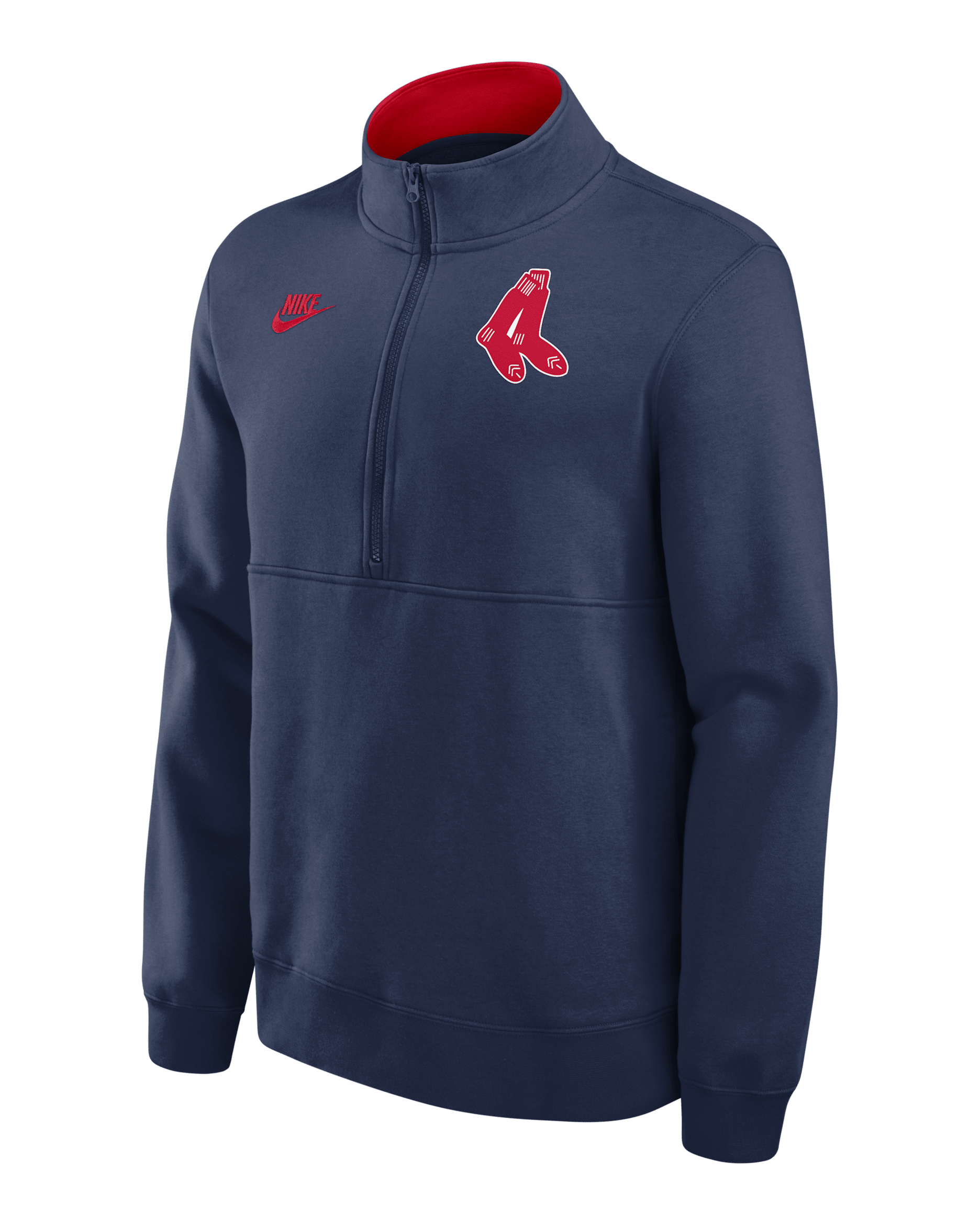 Boston Red Sox Cooperstown Men's Nike MLB 1/2-Zip Crew - Navy