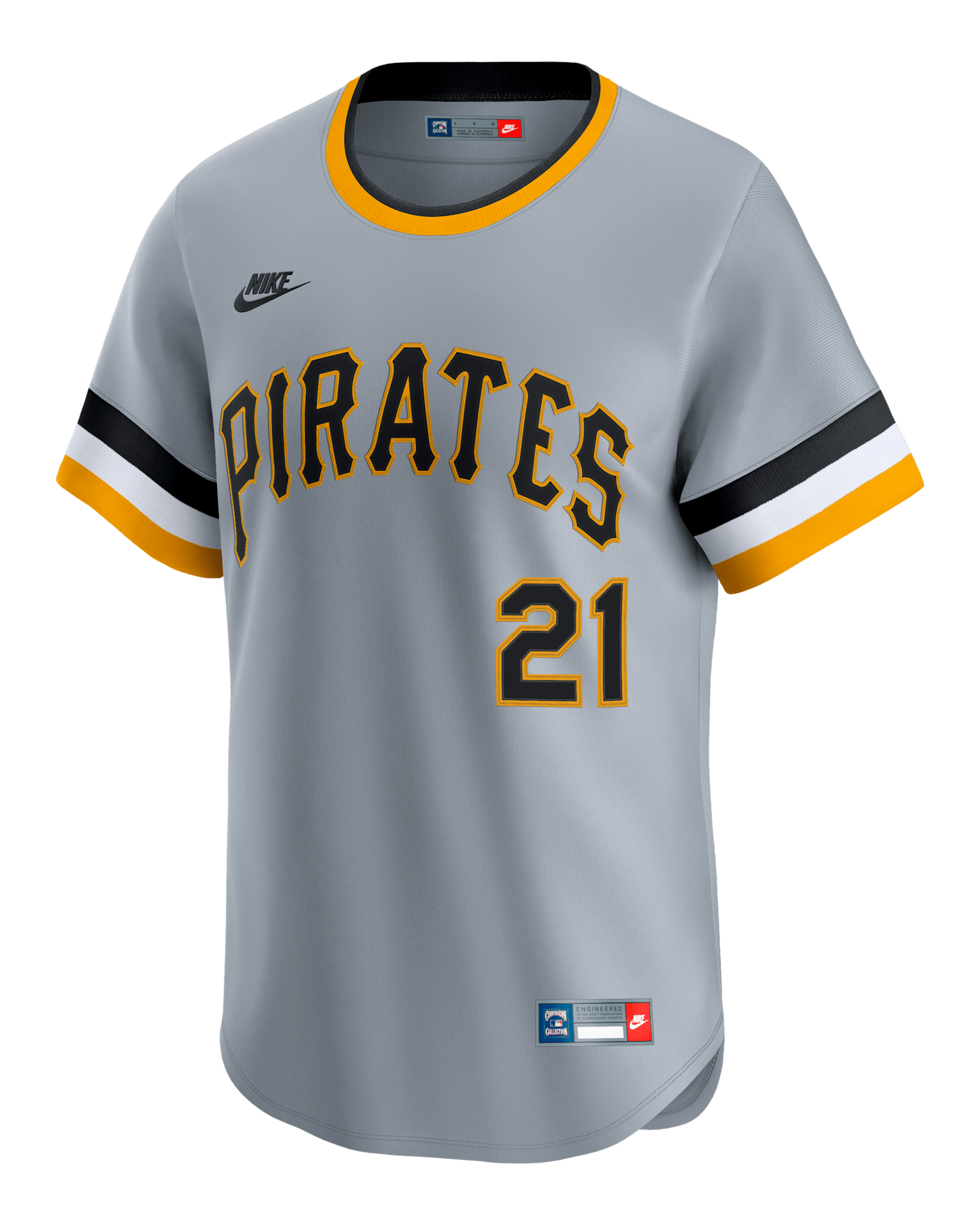 Roberto Clemente Pittsburgh Pirates Cooperstown Men's Nike Dri-FIT ADV MLB Limited Jersey - Grey