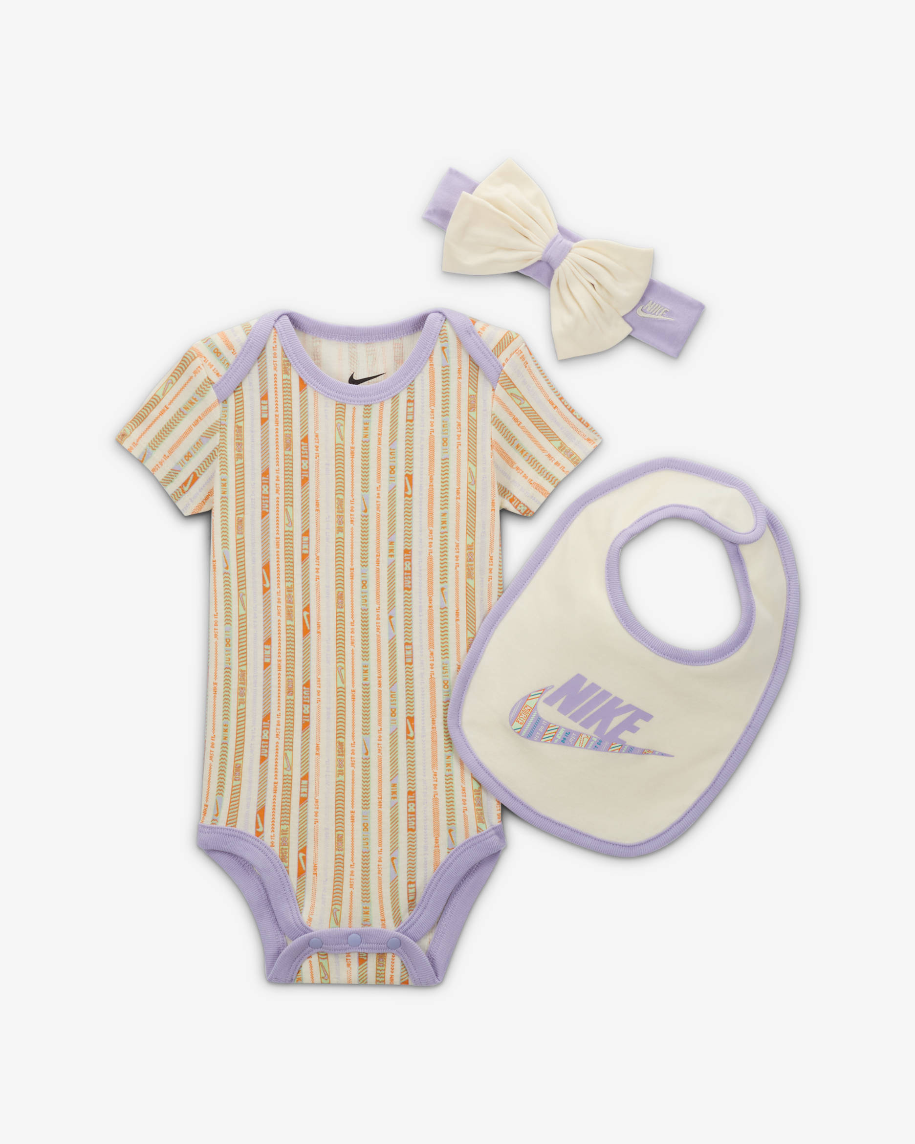 Nike Happy Camper Baby 3-Piece Bodysuit Box Set - Hydrangeas