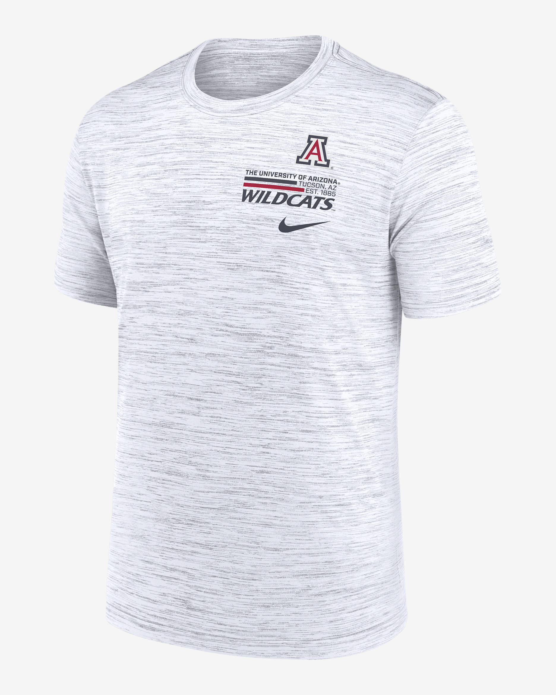 Arizona Campus Chest Stack Velocity Men's Nike Dri-FIT College T-Shirt - White
