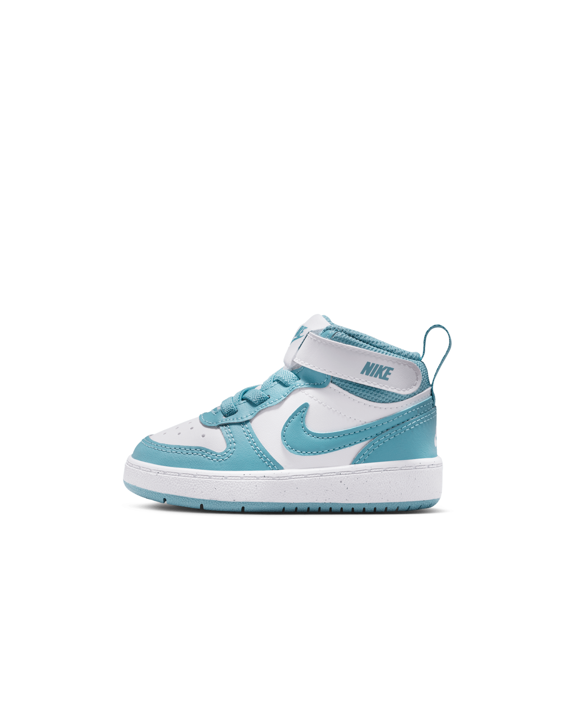 NikeCourt Borough Mid 2-sko til babyer/småbørn - hvid/Denim Turquoise