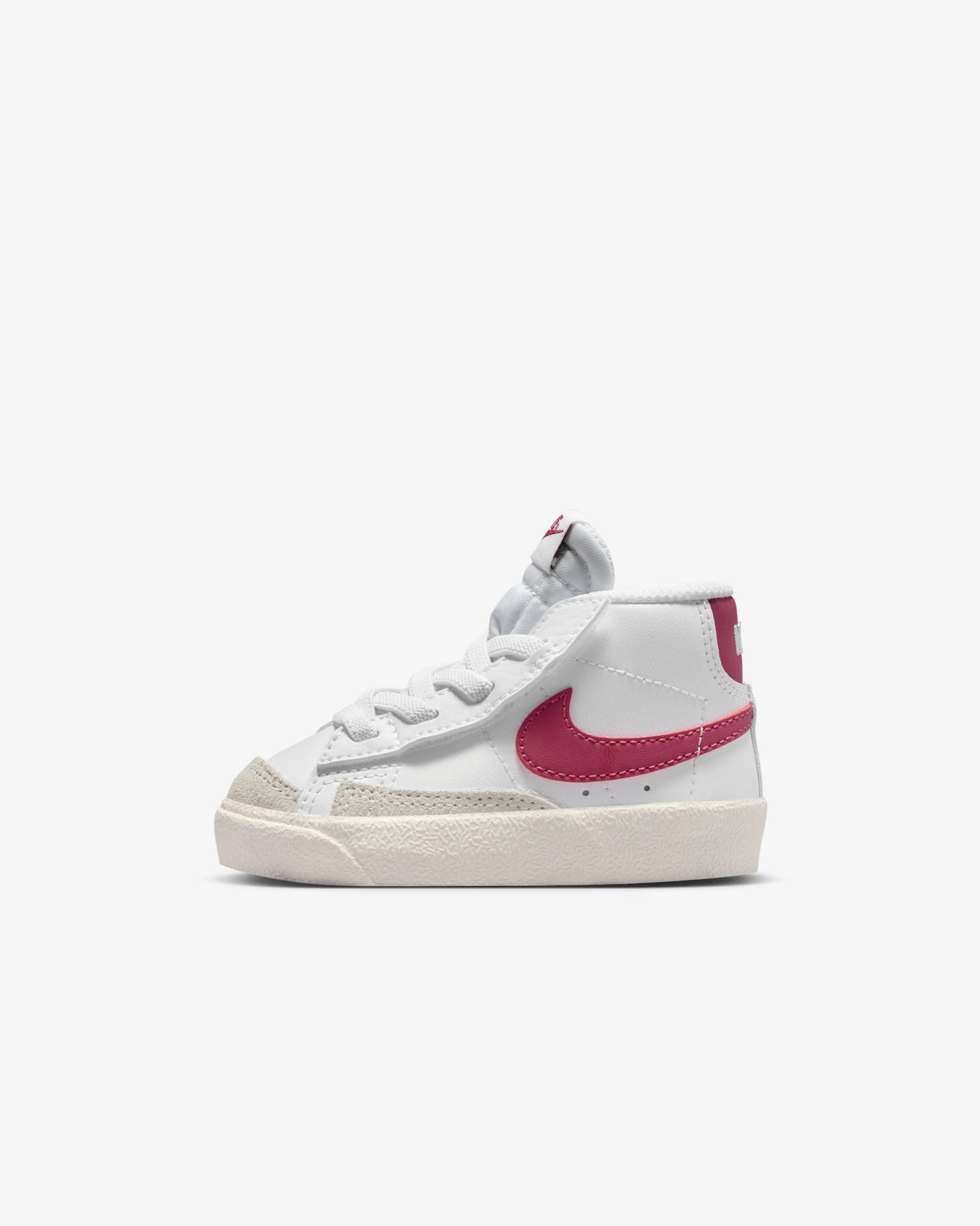 Tenis para bebé e infantil Nike Blazer Mid '77 - Blanco/Vela/Remolacha dulce