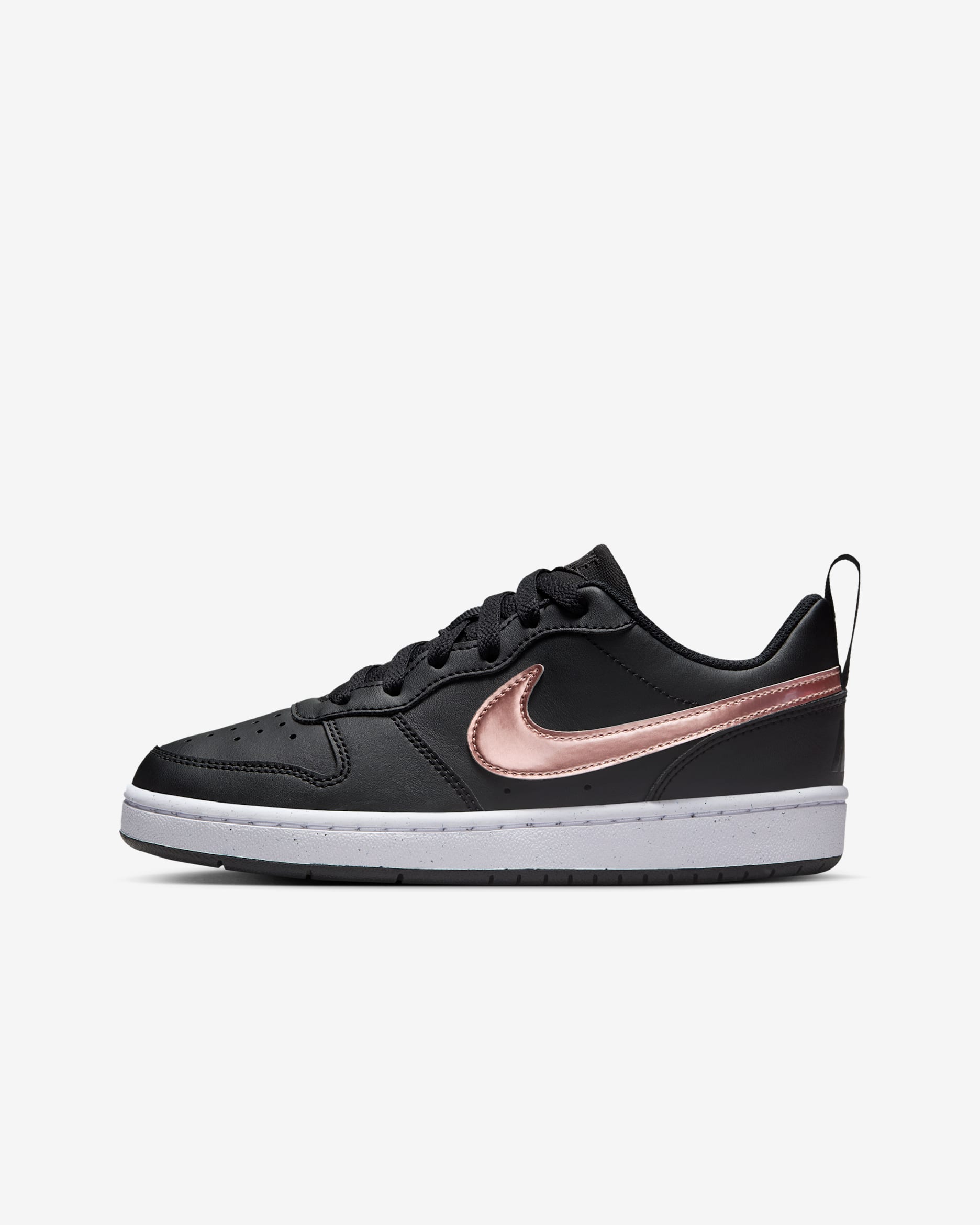 Nike Court Borough Low Recraft SE Older Kids' Shoes - Black/White/Metallic Red Bronze