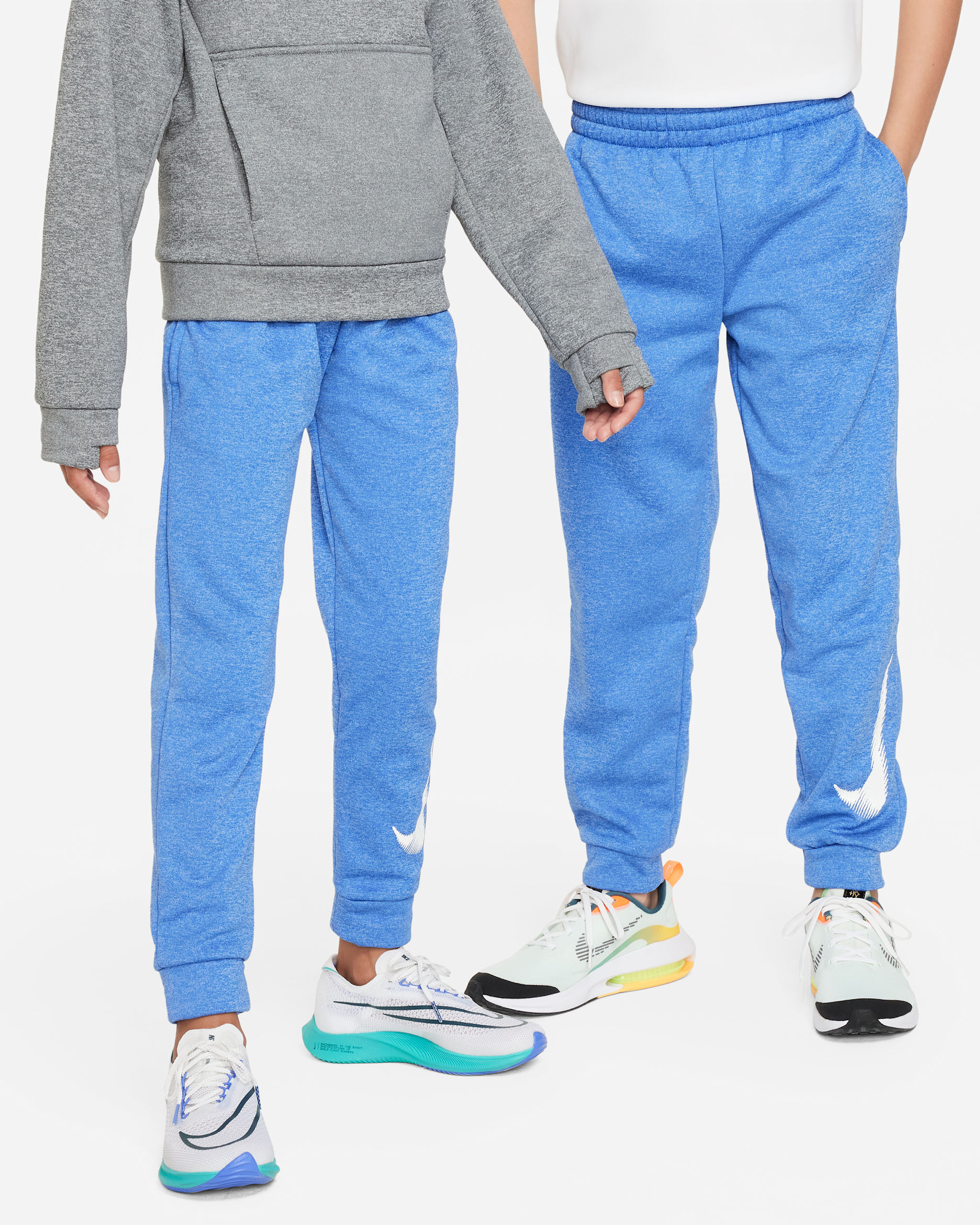 Joggers de entrenamiento Therma-FIT para niños talla grande Nike Multi+ - Royal juego/Polar/Blanco