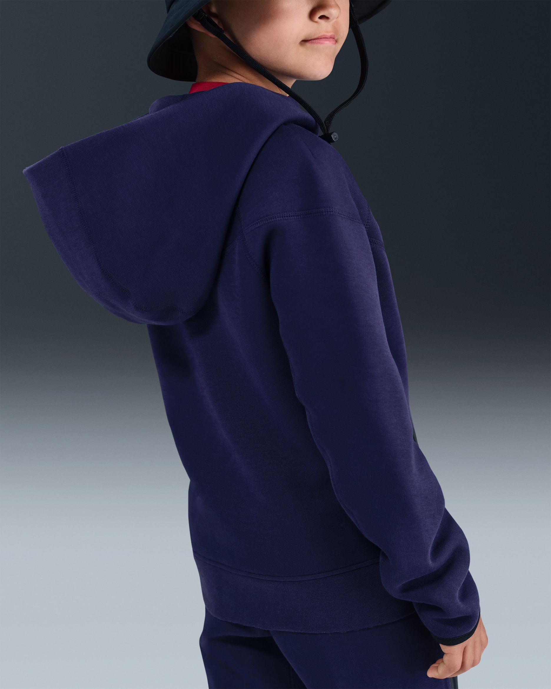 FC Barcelona Tech Big Kids' (Boys') Nike Soccer Fleece Full-Zip Hoodie
