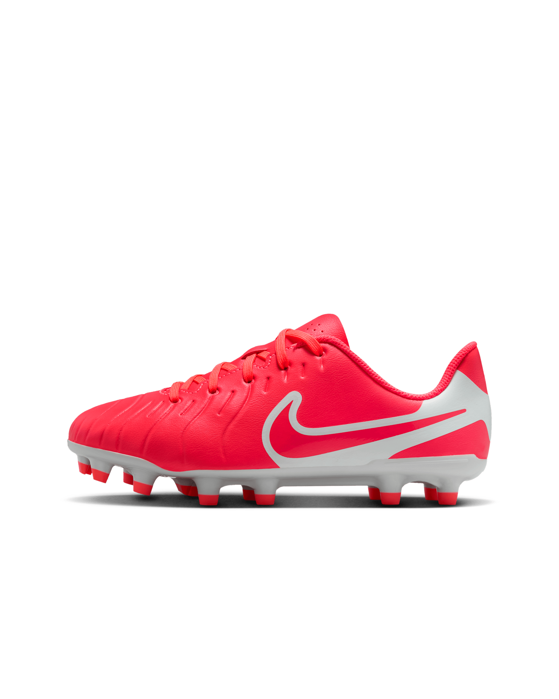 Nike Jr. Tiempo Legend 10 Club Younger/Older Kids' Multi-Ground Low-Top Football Boot - Hot Lava/White
