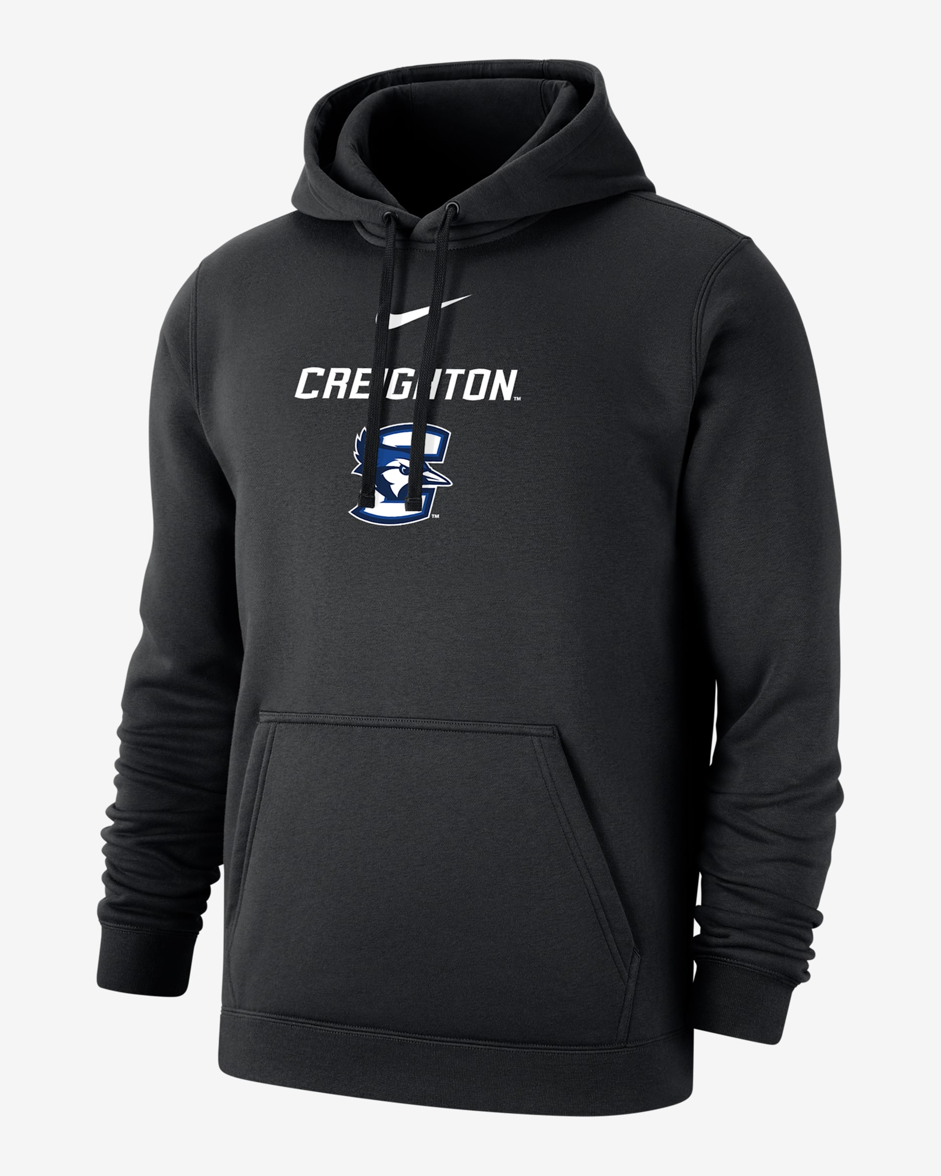 Creighton Club Fleece Men's Nike College Hoodie - Black
