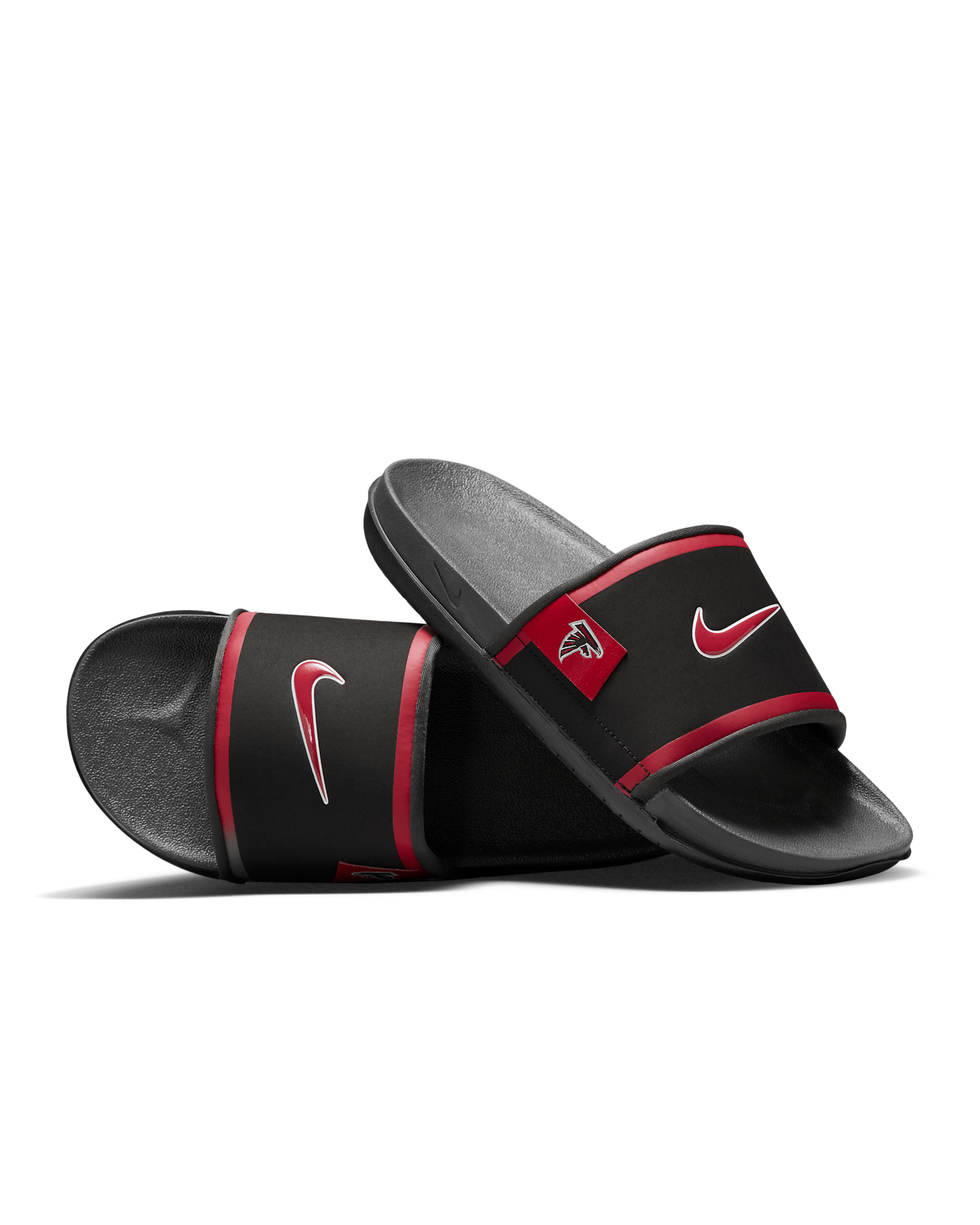 Nike Offcourt (Atlanta Falcons) Offcourt Slides - Black/Dark Smoke Grey/Tough Red