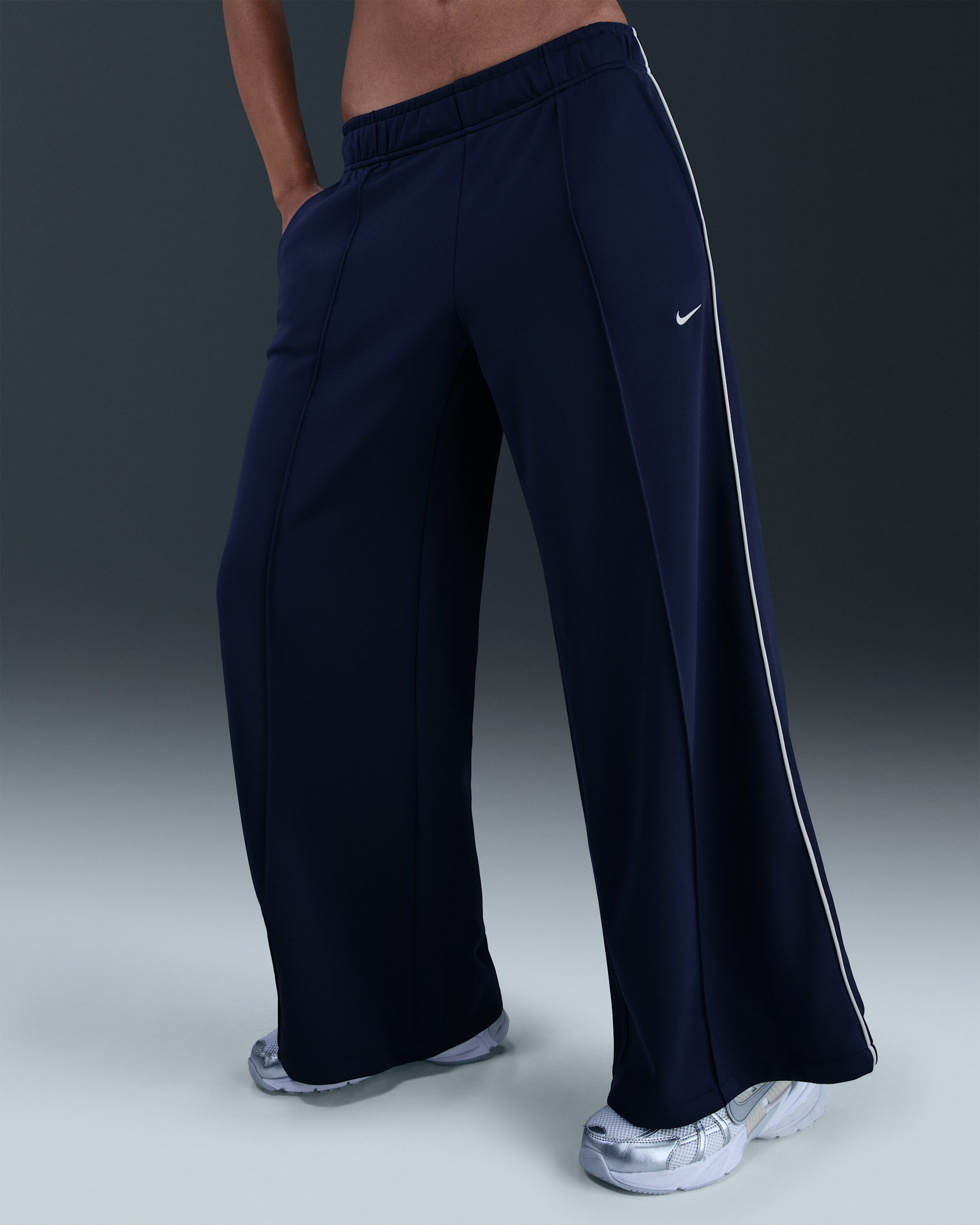 Nike Sportswear Women's Mid-Rise Wide-Leg Track Pants