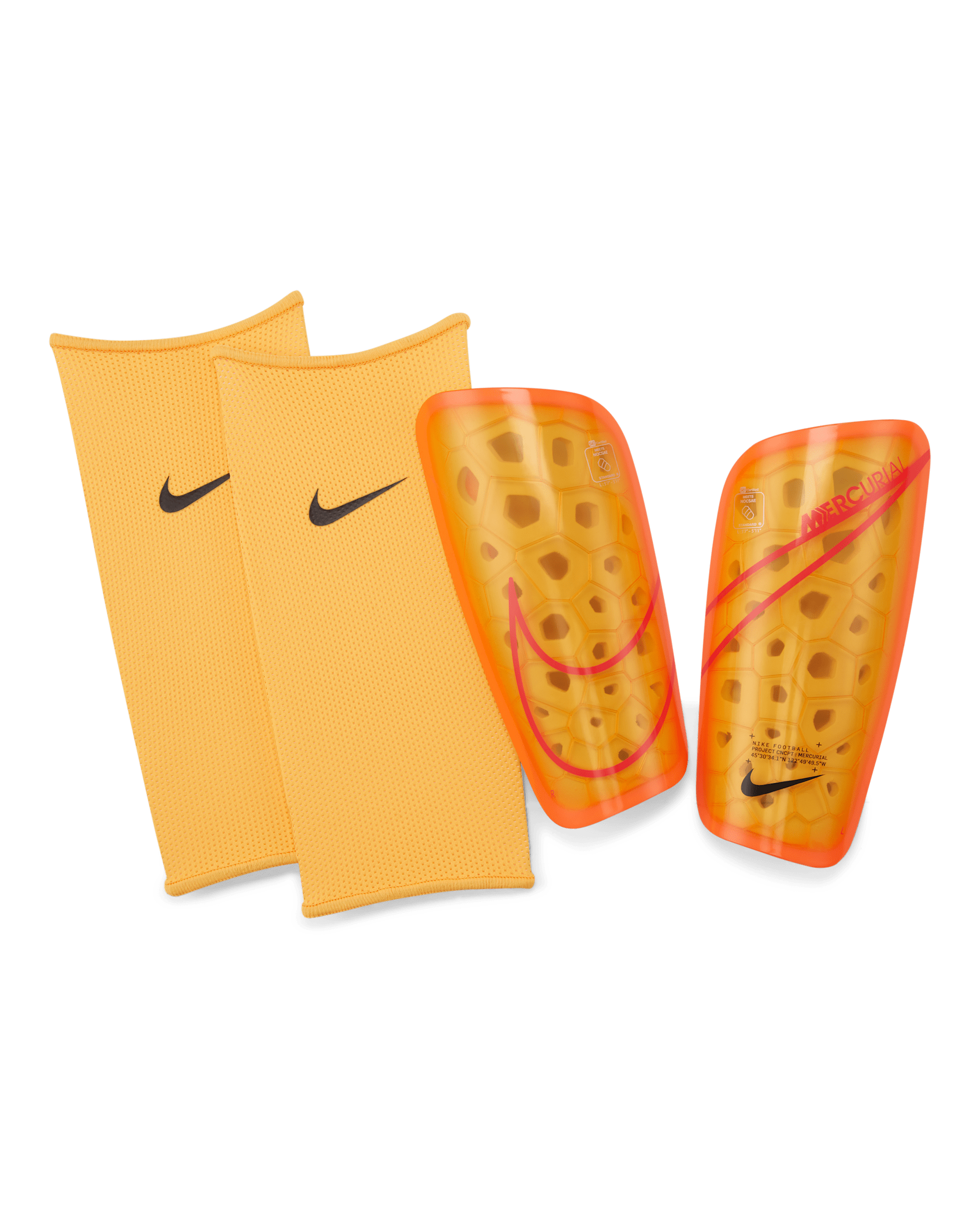 Nike Mercurial Lite Football Shinguards - Laser Orange/Black/Siren Red