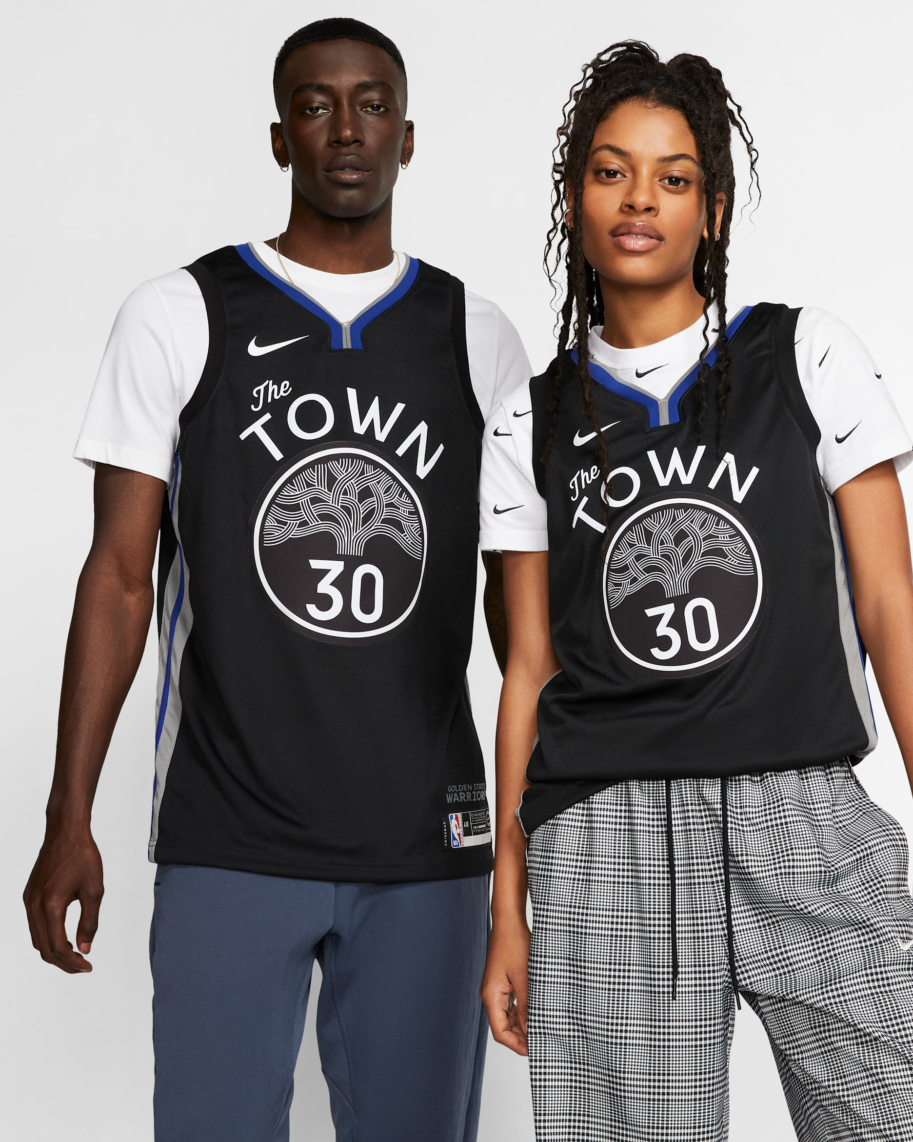 Stephen Curry Warriors – City Edition Nike NBA Swingman Jersey - Black/Dark Steel Grey/Rush Blue