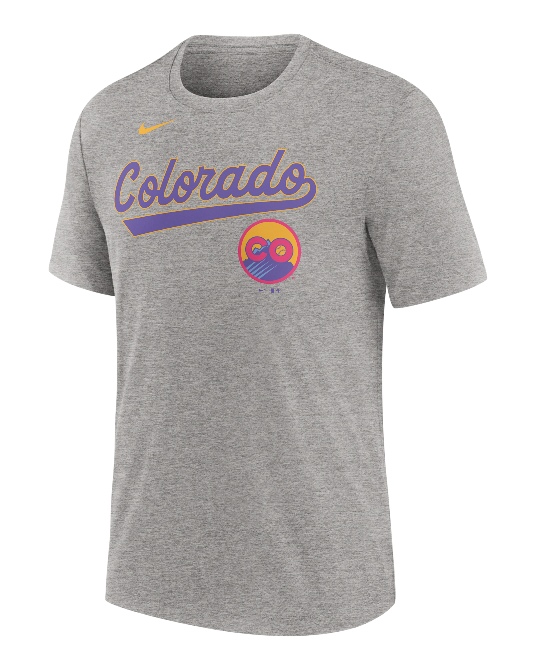 Colorado Rockies City Connect Men's Nike MLB T-Shirt - Charcoal Heather