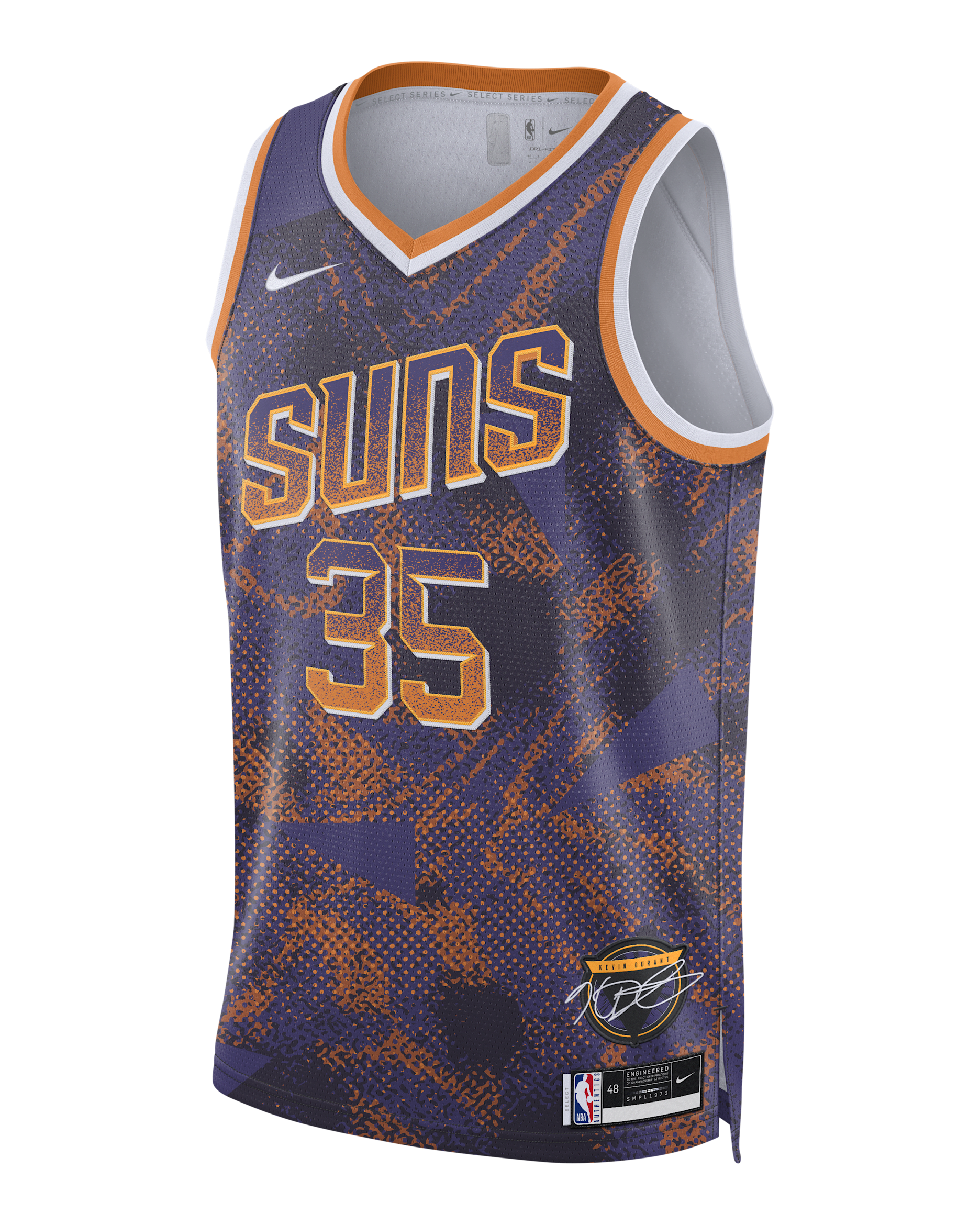 Kevin Durant Phoenix Suns 2025/26 Select Series 男款 Nike Dri-FIT NBA Swingman 球衣 - New Orchid/白色