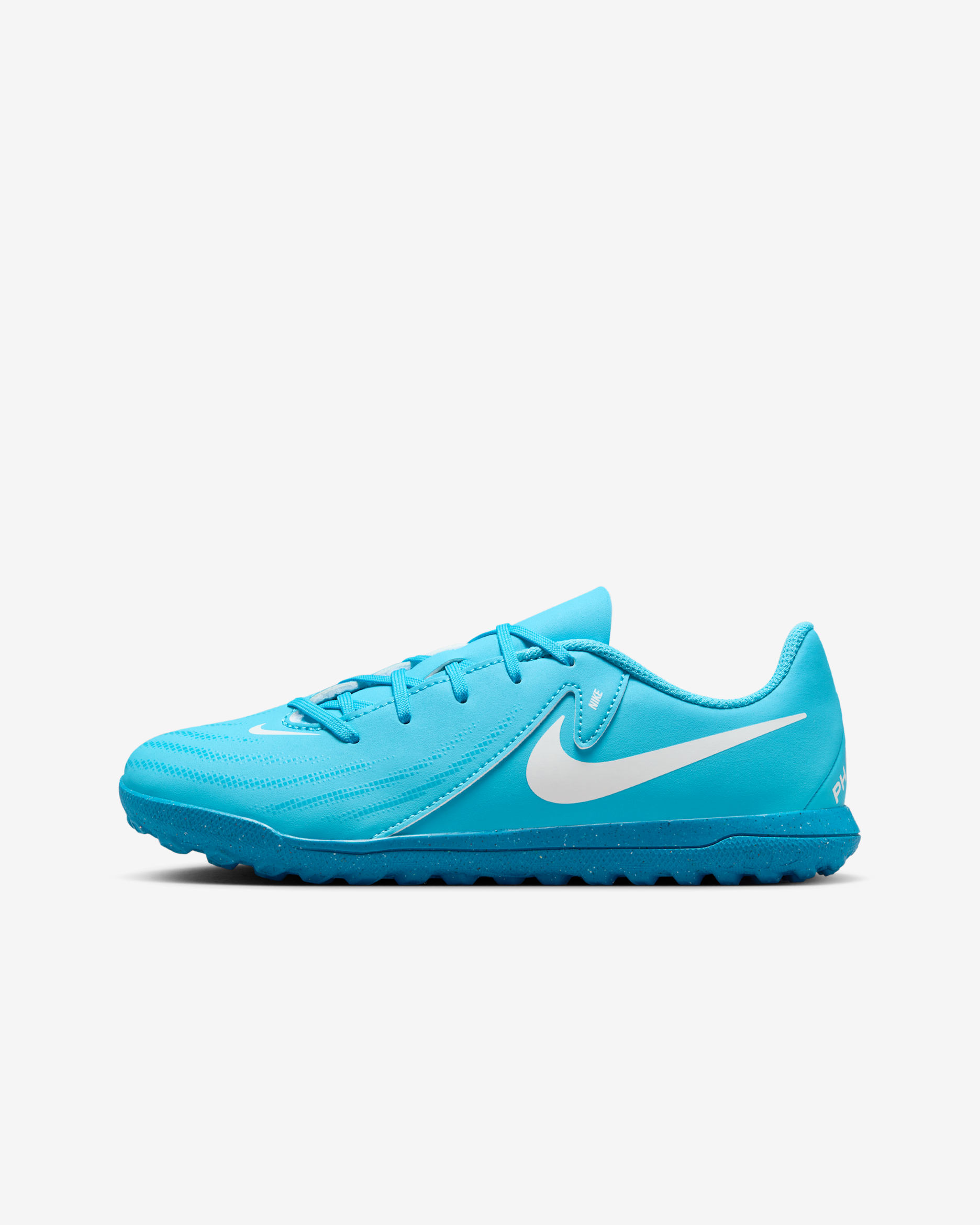 Nike Jr. Phantom GX 2 Club Younger/Older Kids' Turf Low-Top Football Shoes - Blue Fury/White