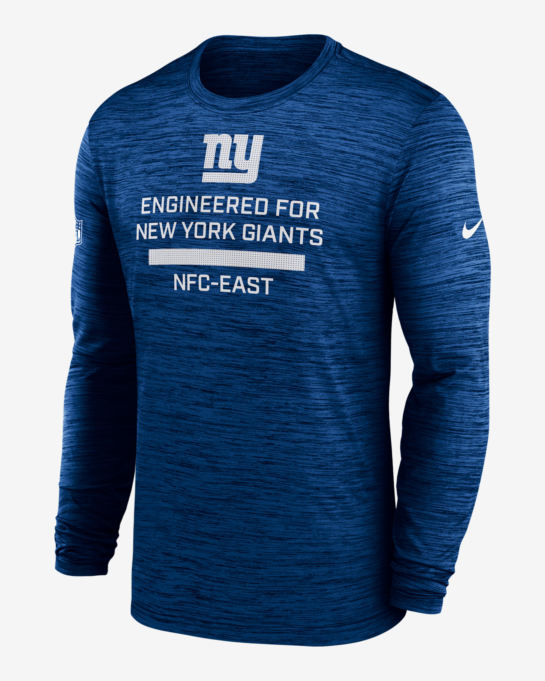 Playera de manga larga Nike Dri-FIT de la NFL para hombre New York Giants Sideline Team Issue Velocity - Azul