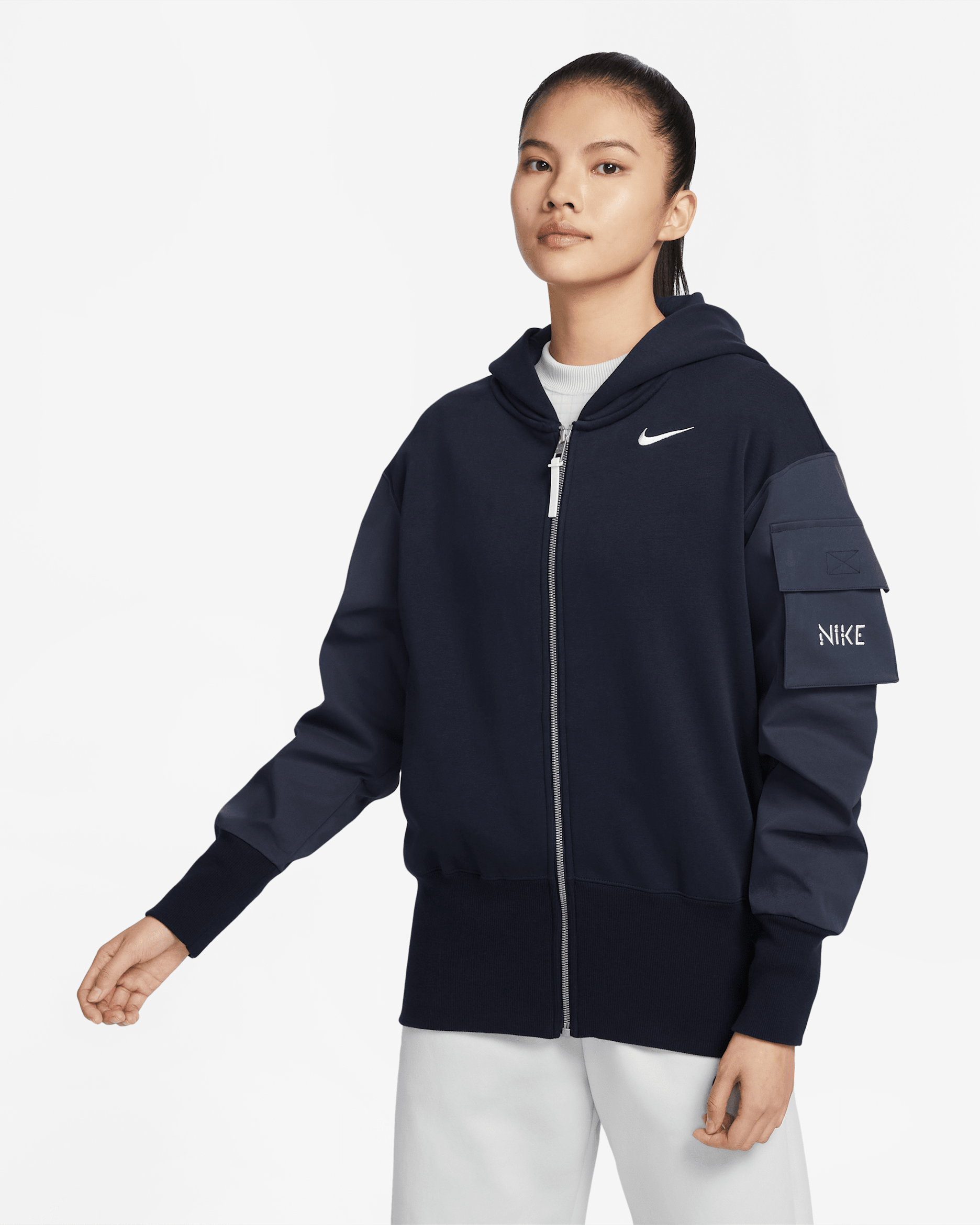 Serena Williams Design Crew Women's Full-zip Top - Dark Obsidian/Summit White