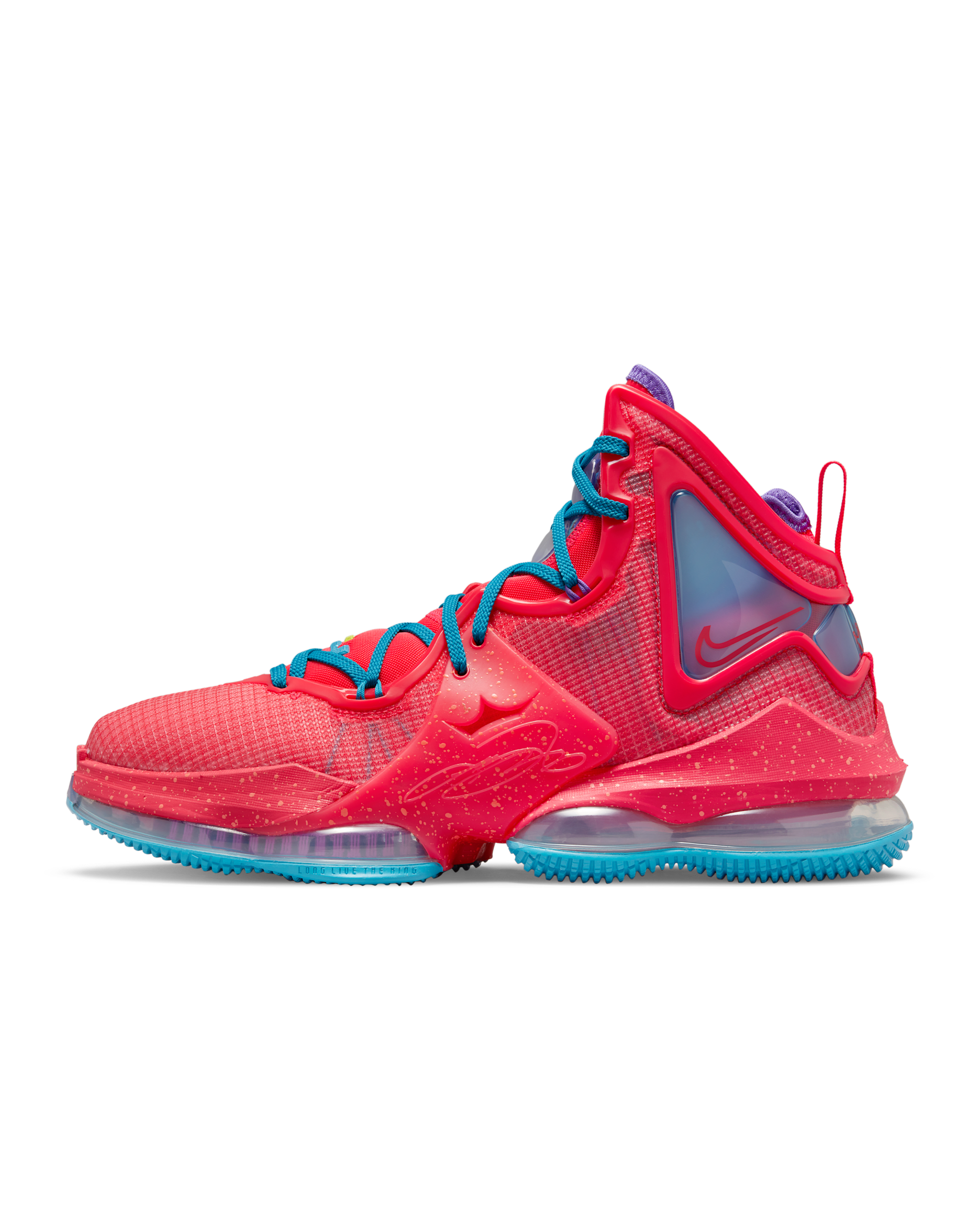 LeBron 19 Basketball Shoes - Siren Red/Laser Blue/Psychic Purple/Siren Red