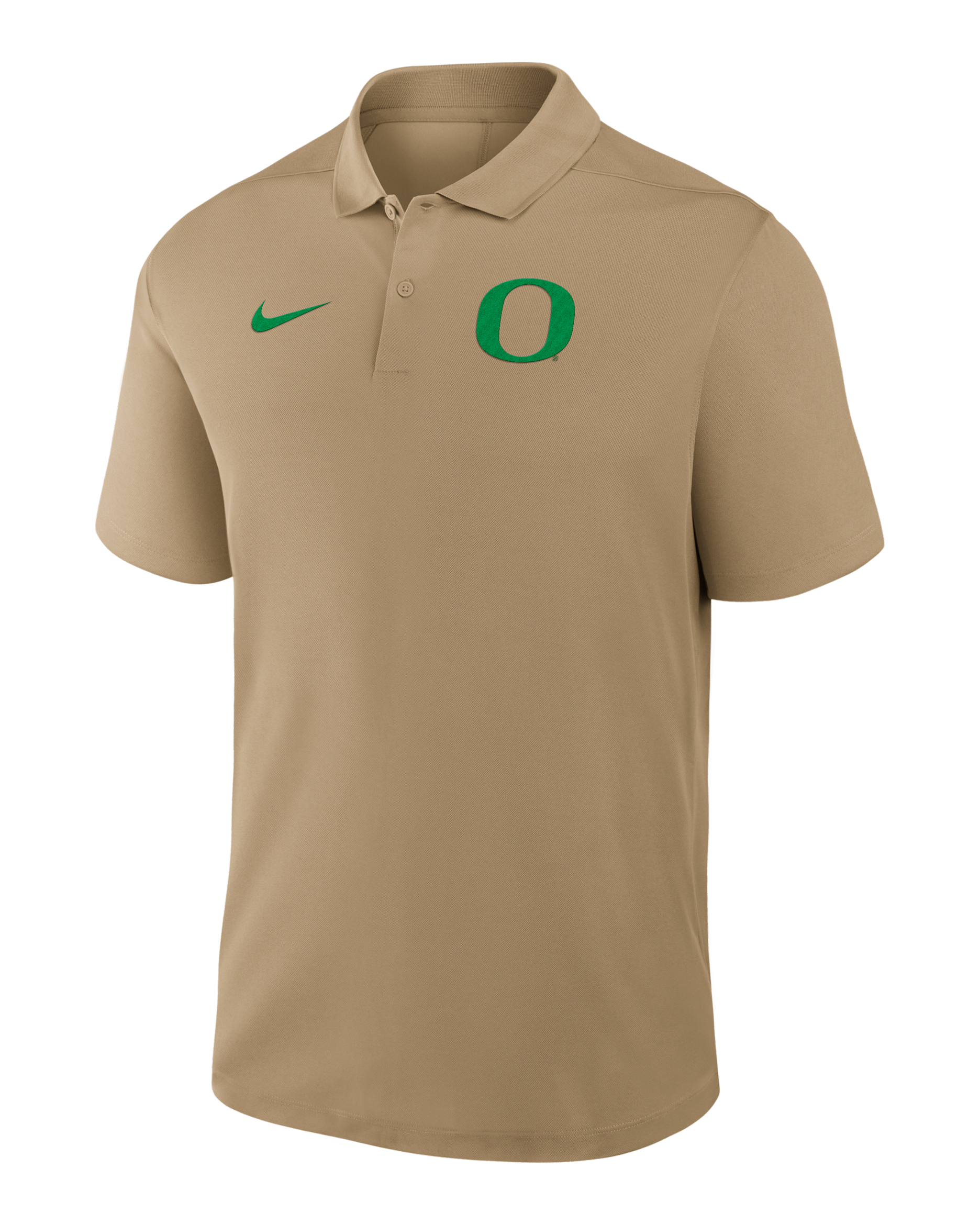Oregon Primetime Victory Primary Logo Men's Nike Dri-FIT College Polo - Tan/Beige