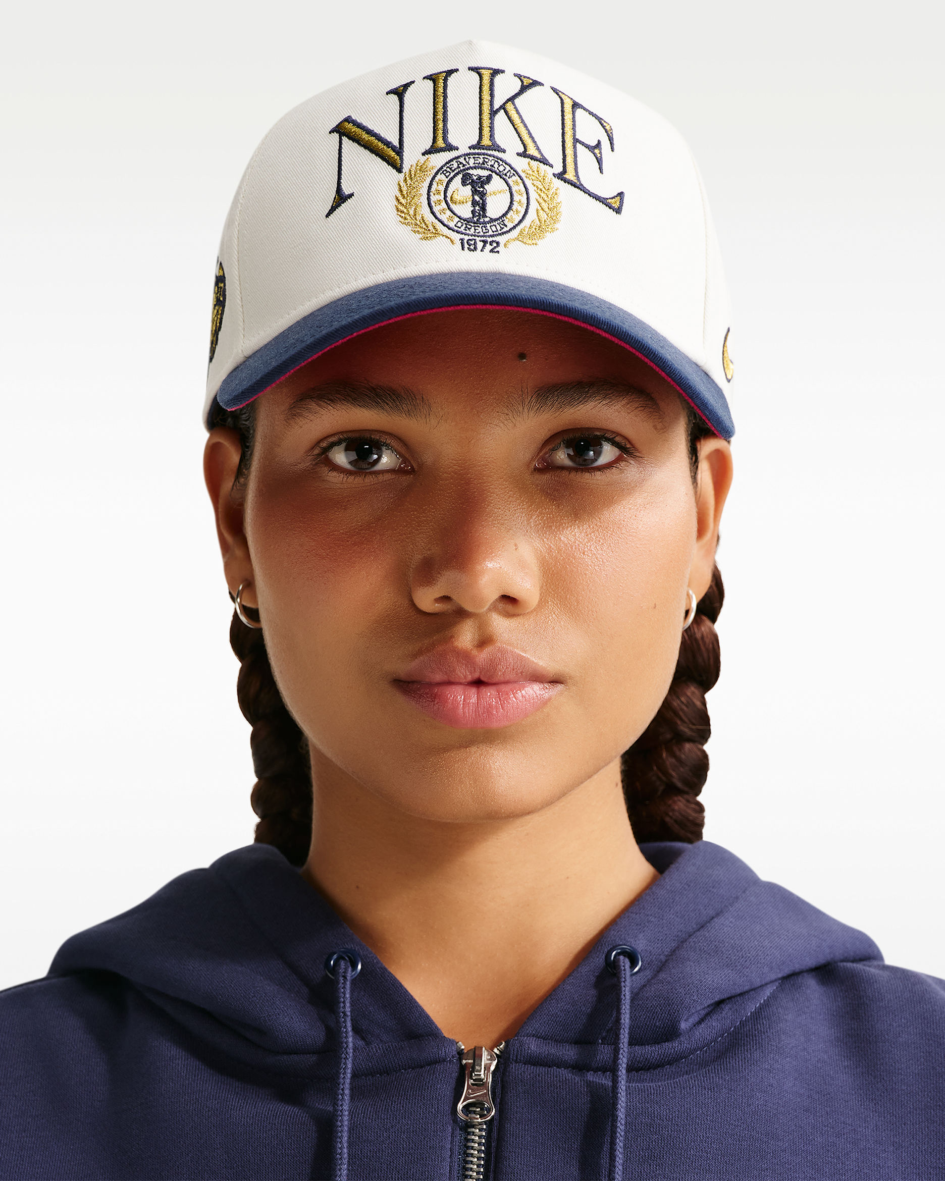 Nike Rise Structured A-Frame Cap - Sail/Midnight Navy/Team Crimson