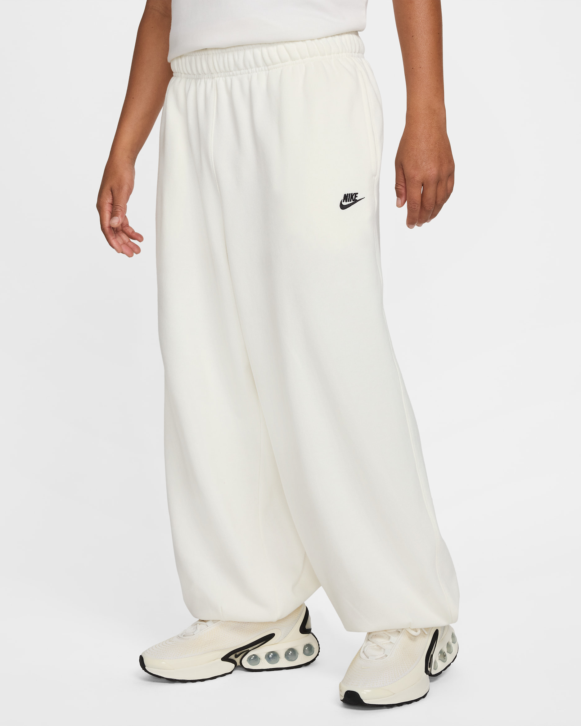 Nike Club Fleece Men's Oversized French Terry Pants - Sail/Sail/Black