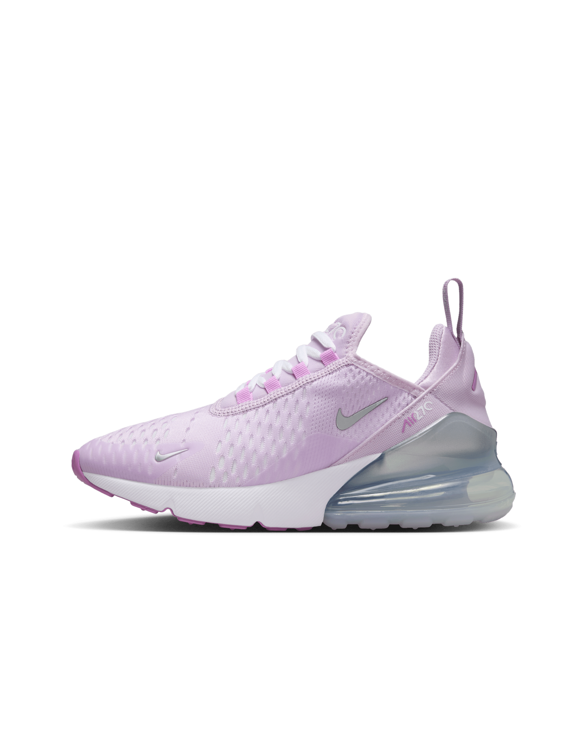 Nike Air Max 270 Big Kids' Shoes - Doll/Rush Fuchsia/White/Metallic Silver