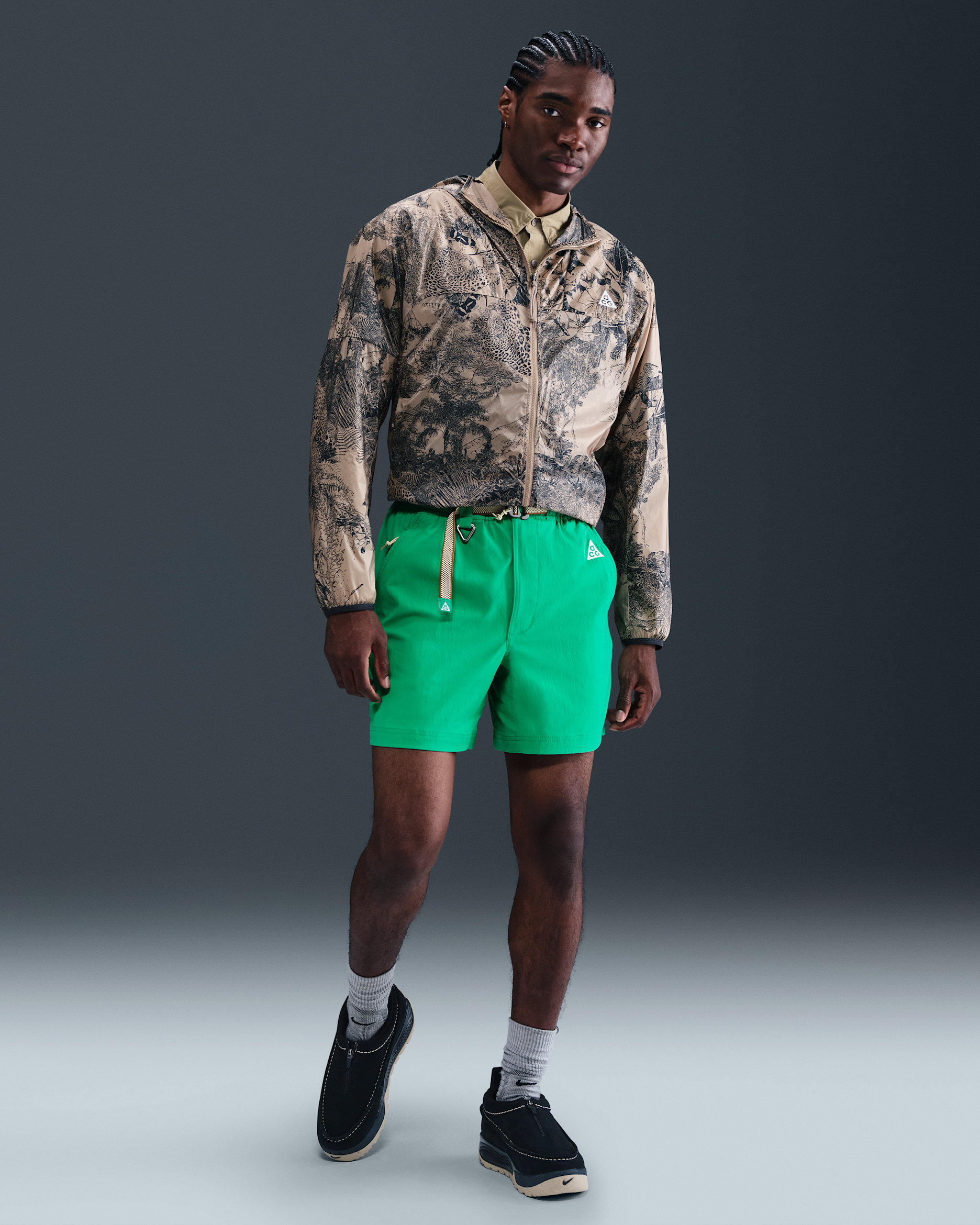 Nike ACG Men's Hiking Shorts - Stadium Green/Mosswood Brown/Light Khaki/Summit White