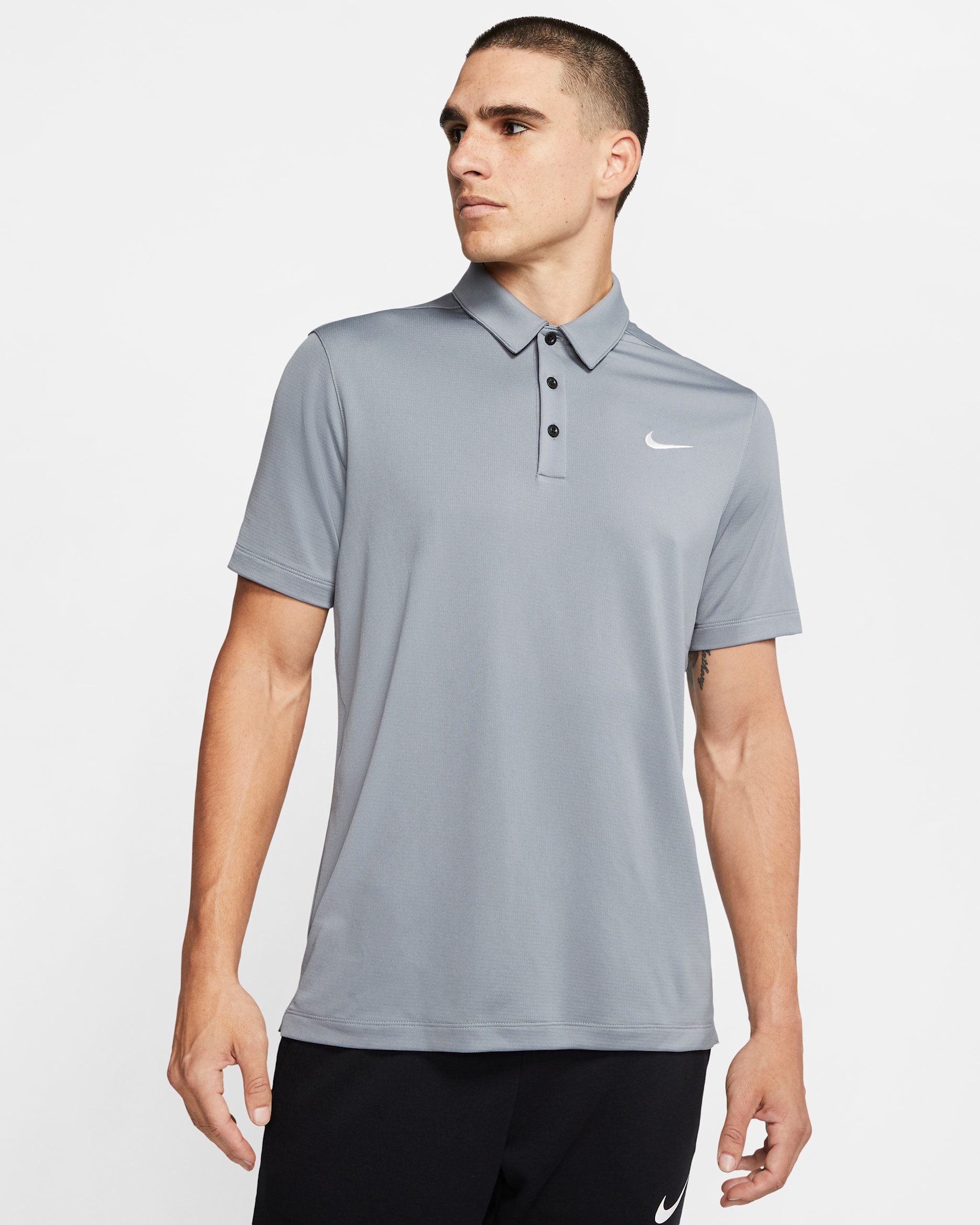 Nike Men's Football Polo - Cool Grey/Black/White