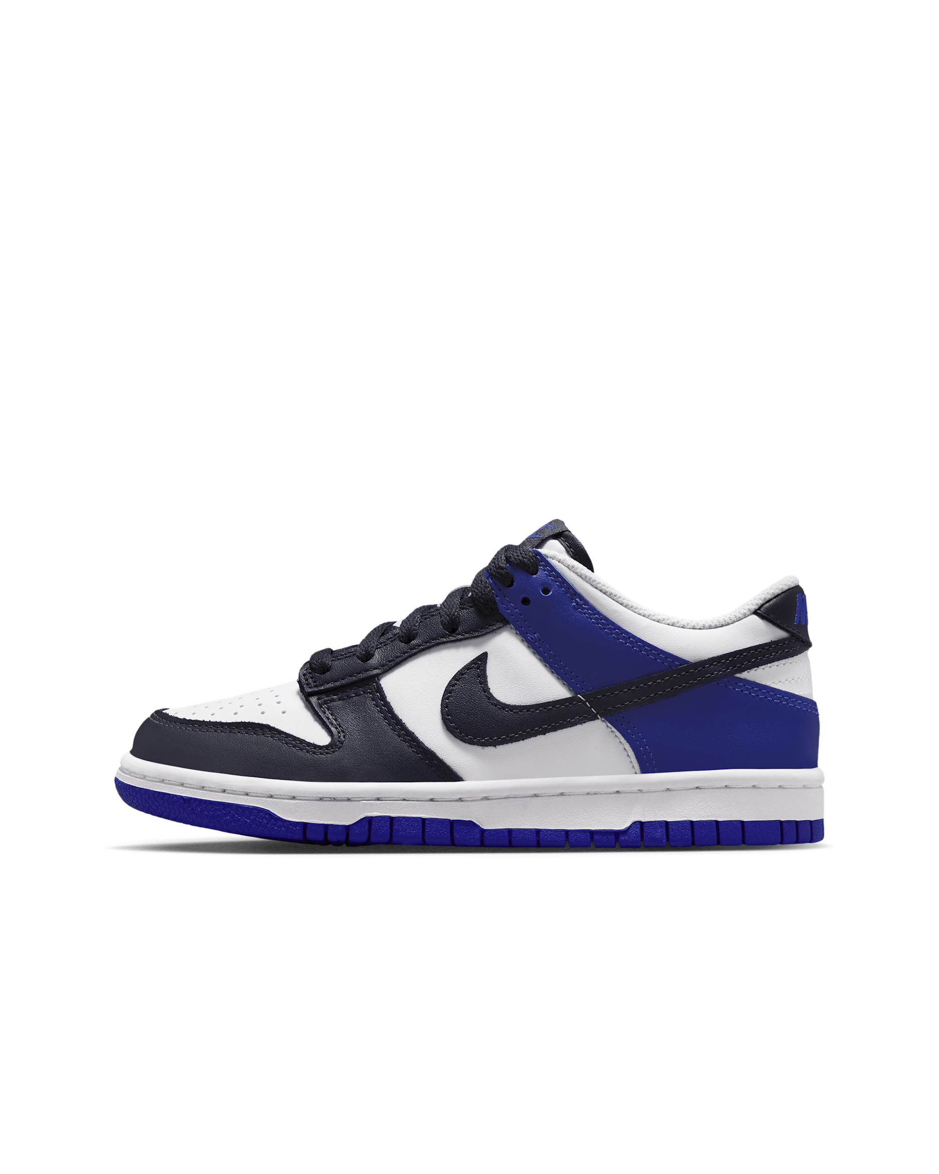 Nike Dunk Low Older Kids' Shoes - White/Deep Night/Dark Smoke Grey