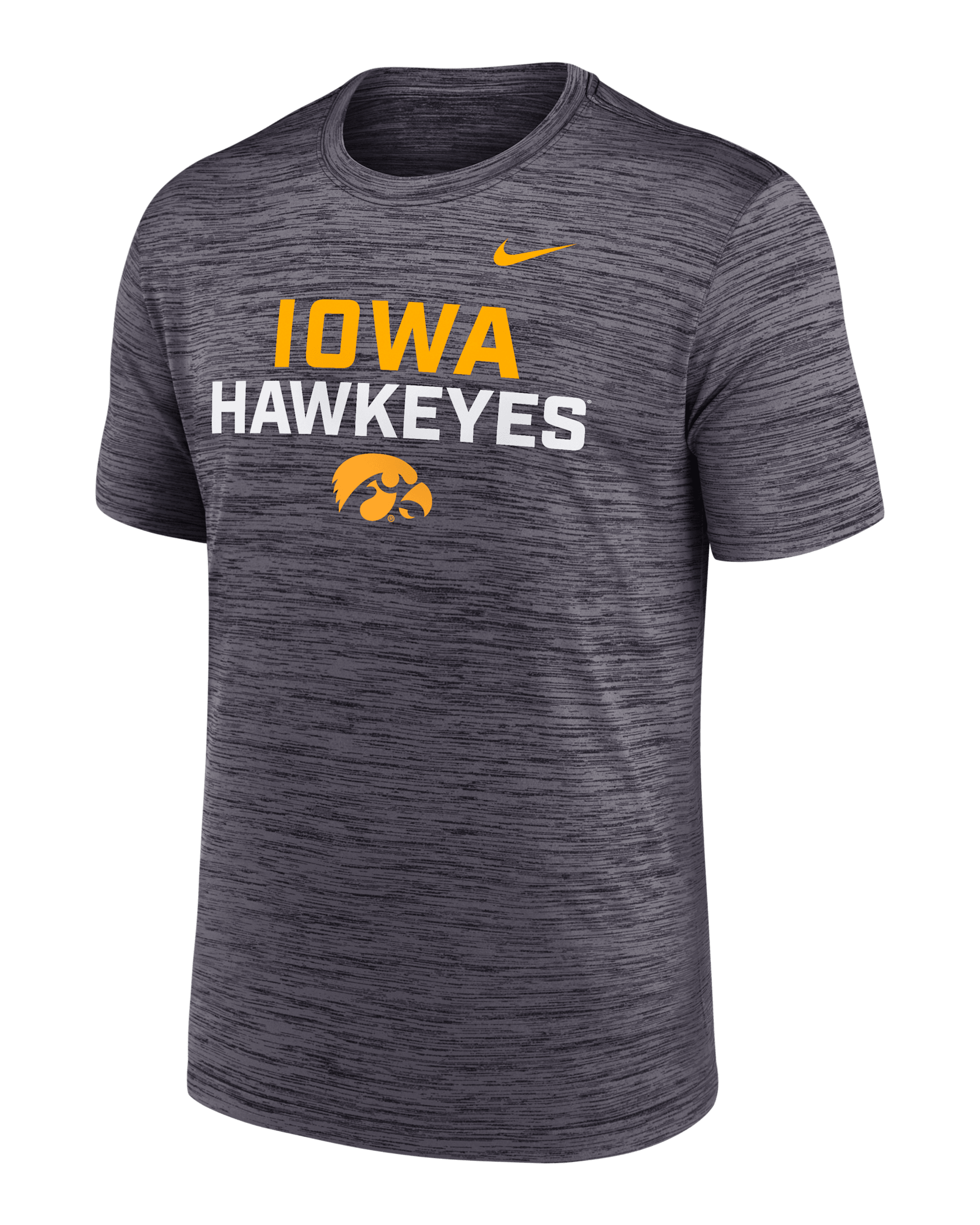 Iowa Campus Center Stack Velocity Men's Nike Dri-FIT College T-Shirt - Black