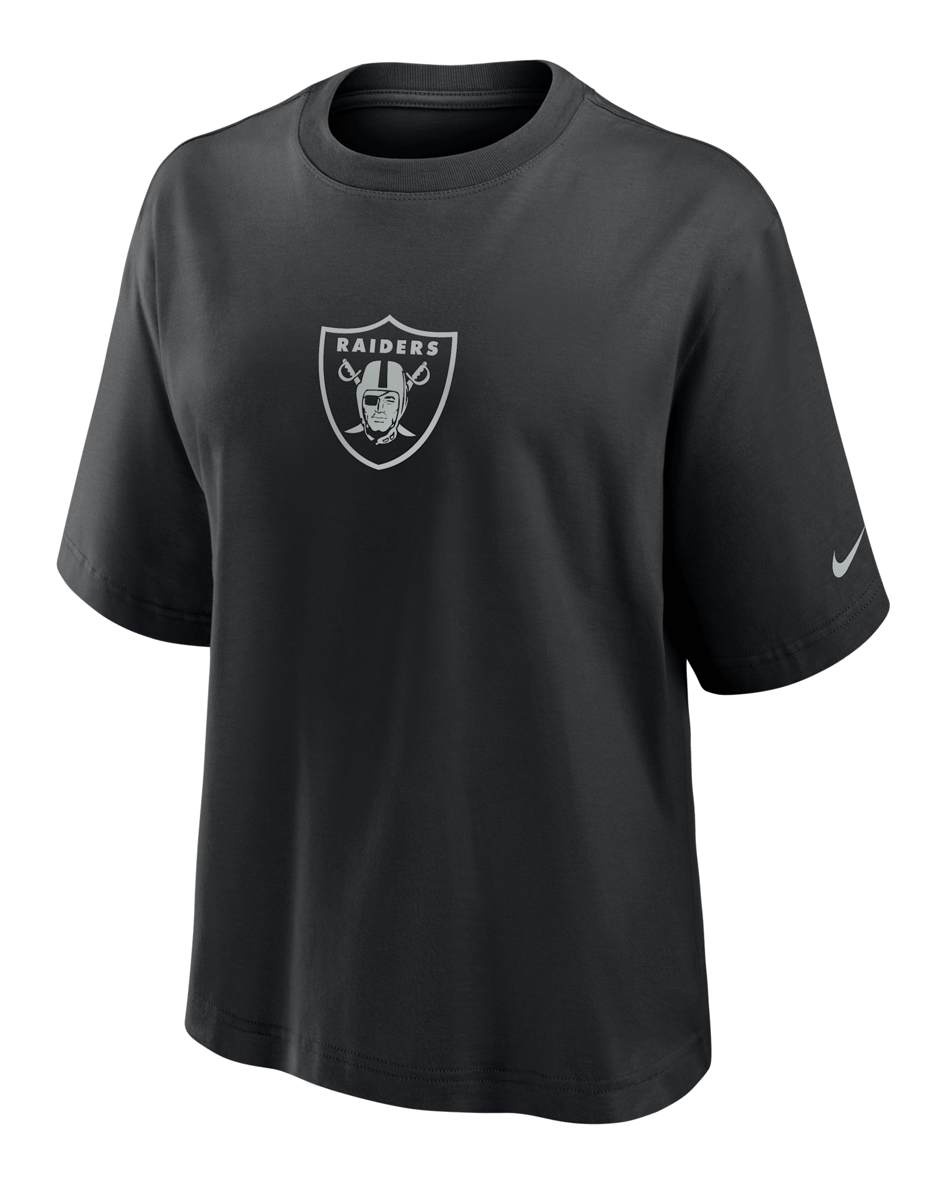 Playera Nike de la NFL para mujer Las Vegas Raiders Boxy - Negro