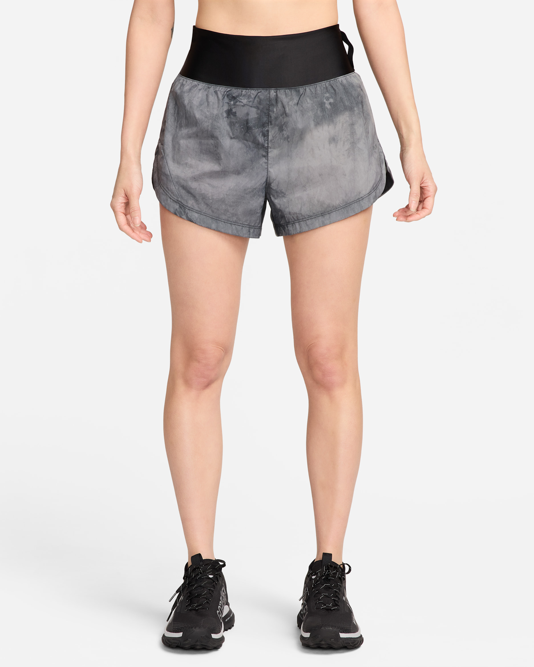 Nike Trail Women's Repel Mid-Rise 8cm (approx.) Brief-Lined Running Shorts - Black/Black