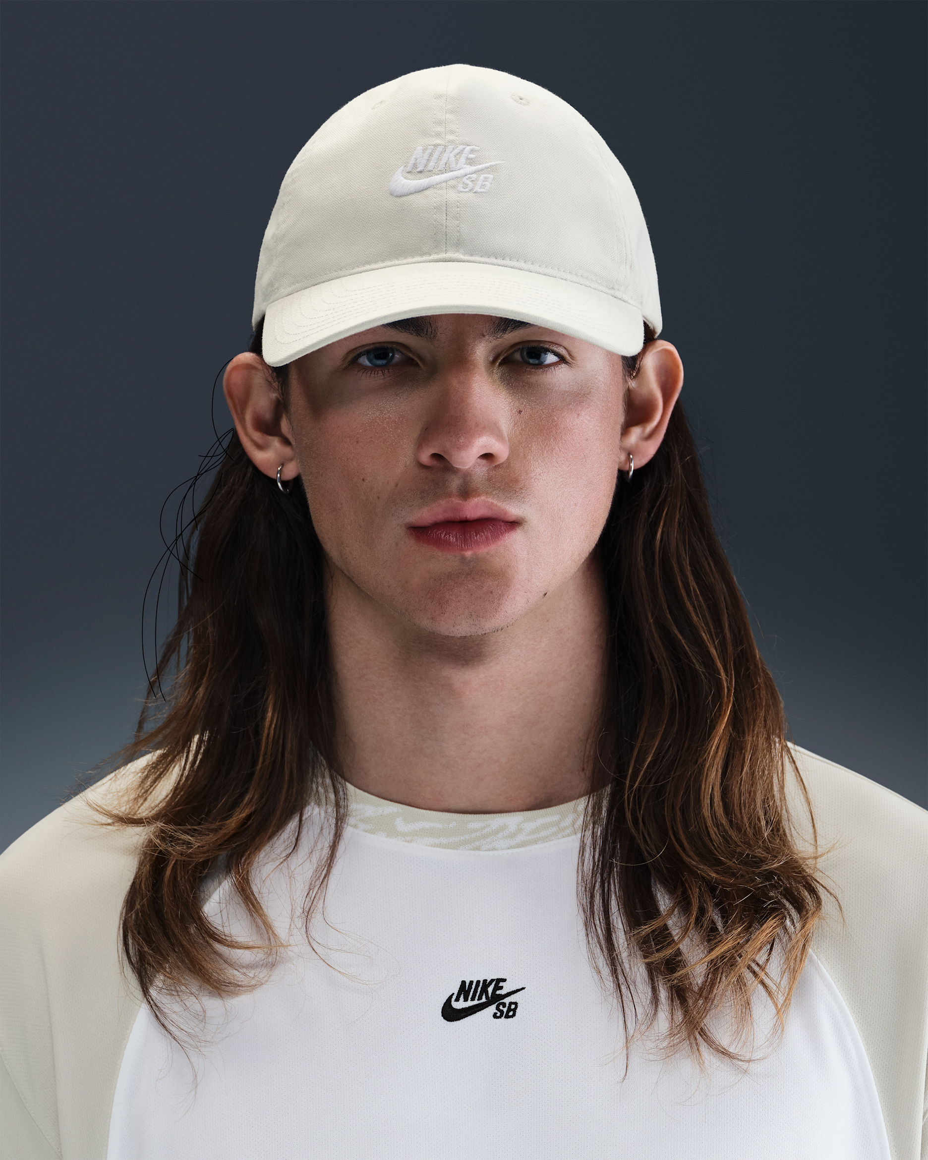 Nike SB Club Unstructured Skate Cap - Light Bone/White