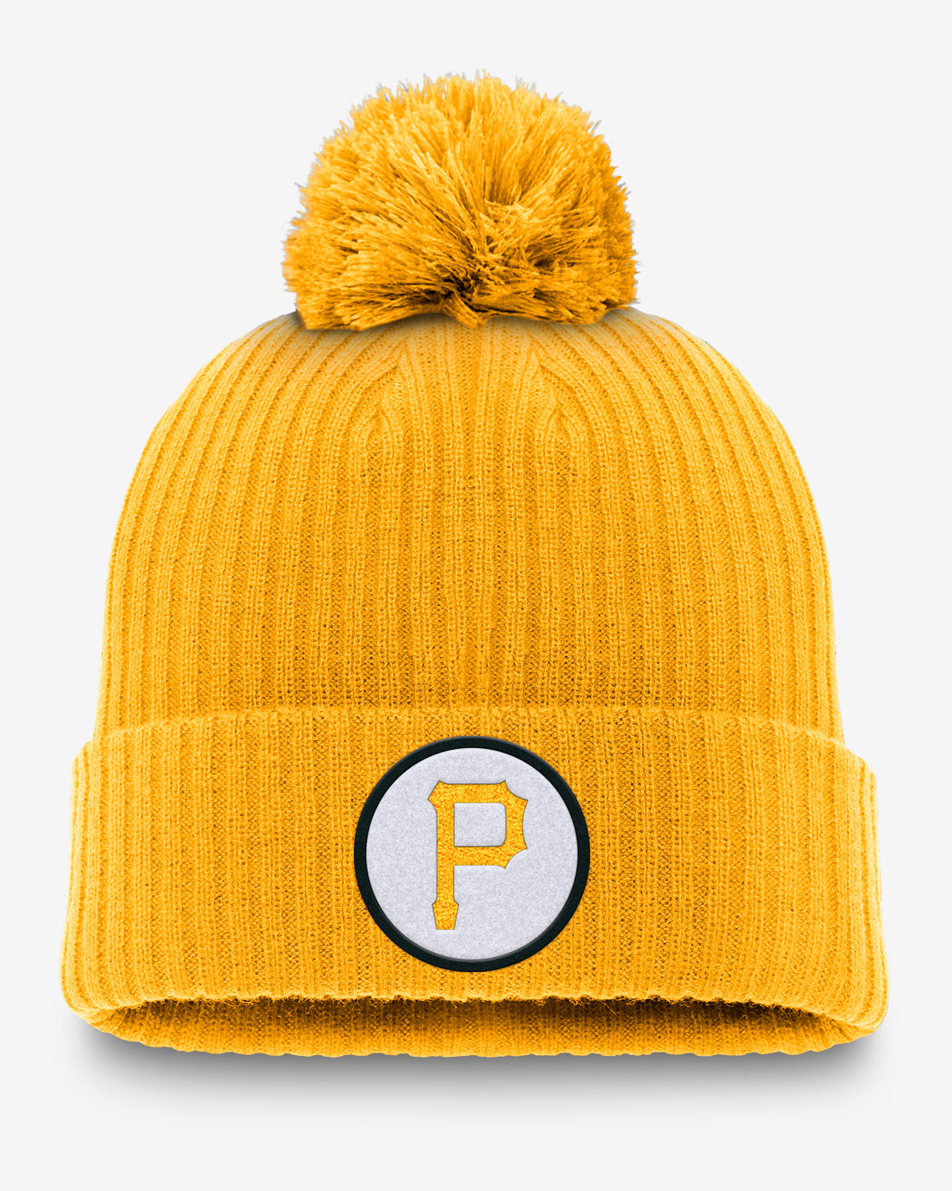Pittsburgh Pirates Cooperstown Peak Men's Nike MLB Cuffed Pom Beanie - Yellow