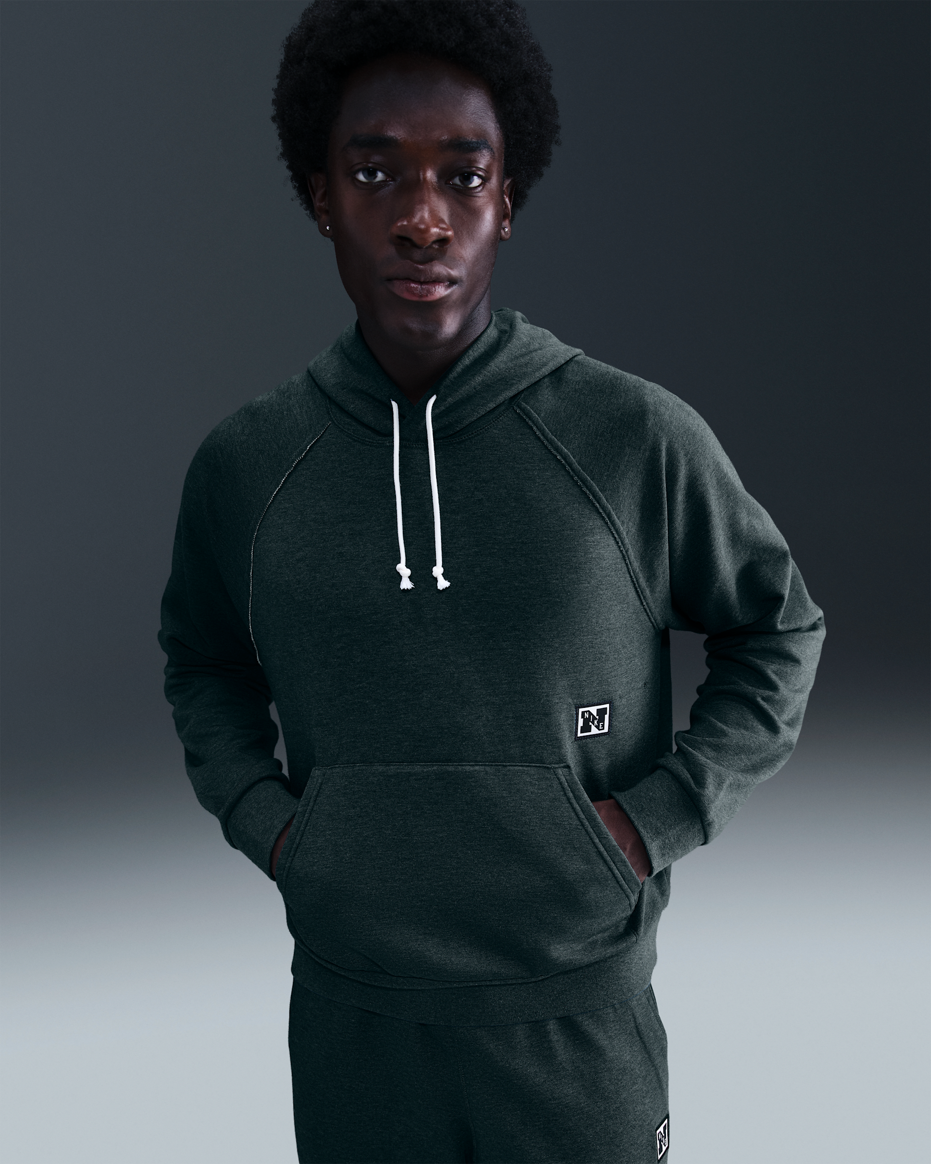 Nike Gym Heritage Dri-FIT-Fleece-Trainingsoberteil (Herren) - Seaweed/Heather/Pale Ivory/Seaweed