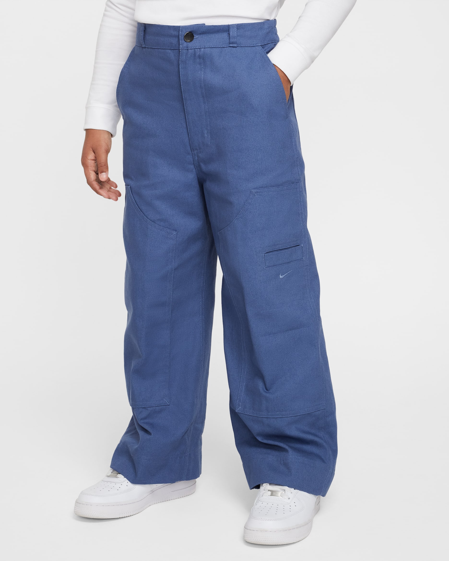 Pants de carpintero para niños talla grande Nike Sportswear Metro Ground - Azul difuso/Azul difuso