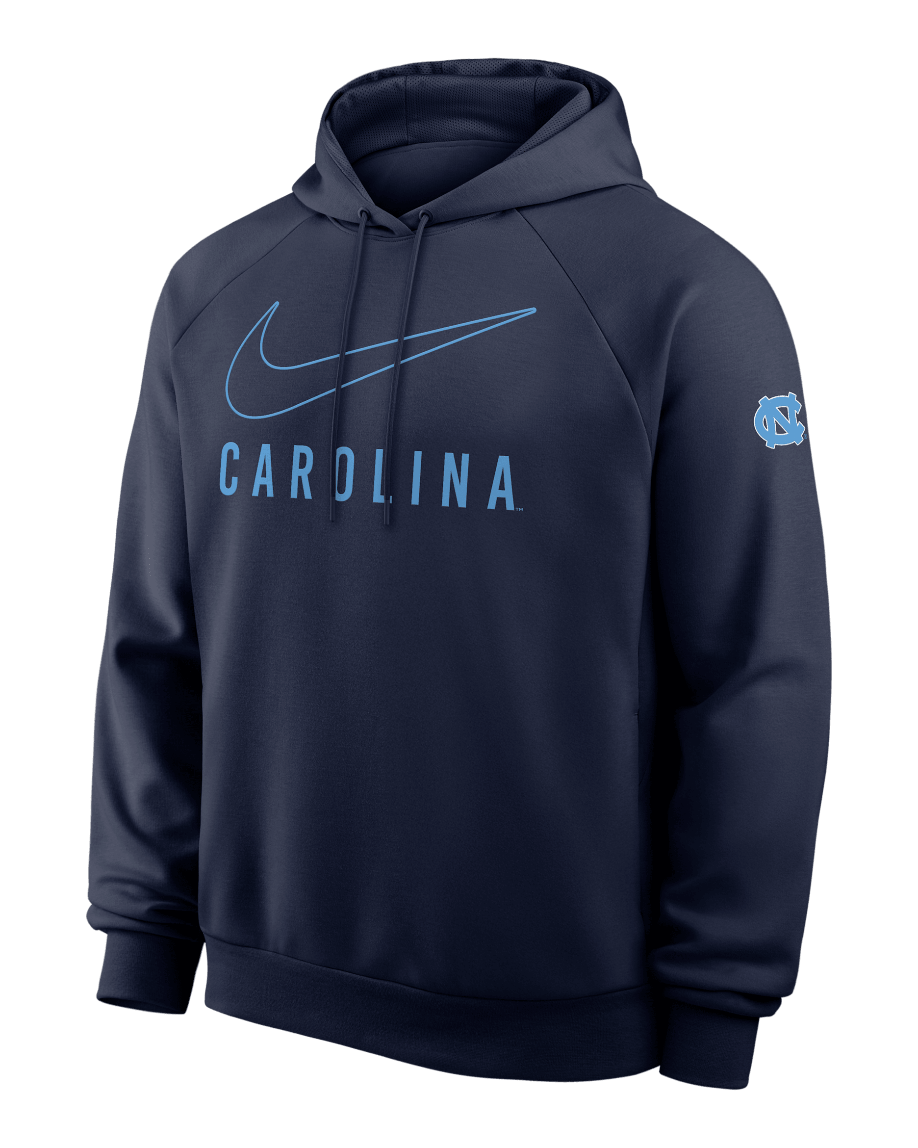 North Carolina Premium Performance Men's Nike Dri-FIT College Pullover Hoodie - Navy