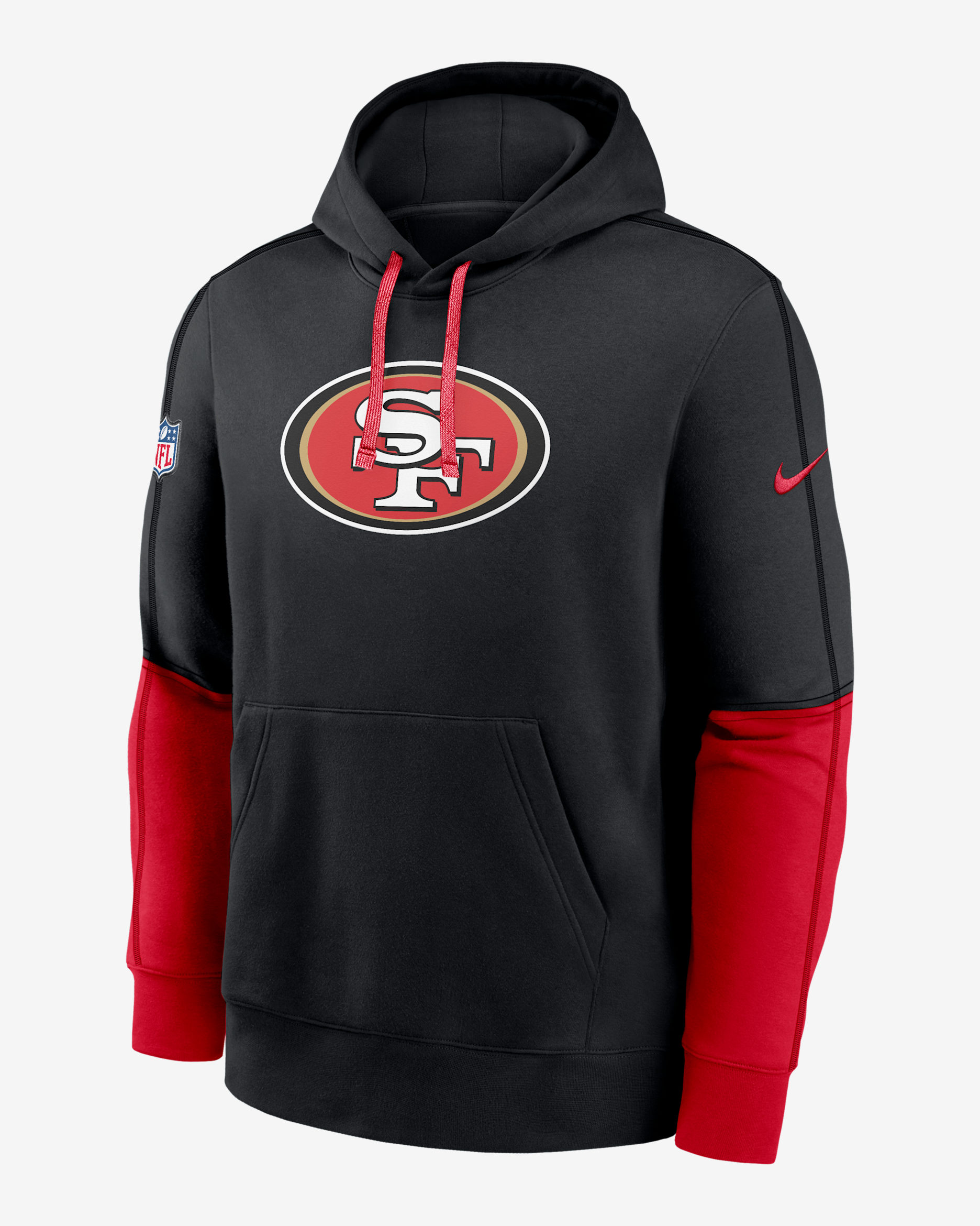 San Francisco 49ers Sideline Team Issue Club Men's Nike NFL Pullover Hoodie - Black