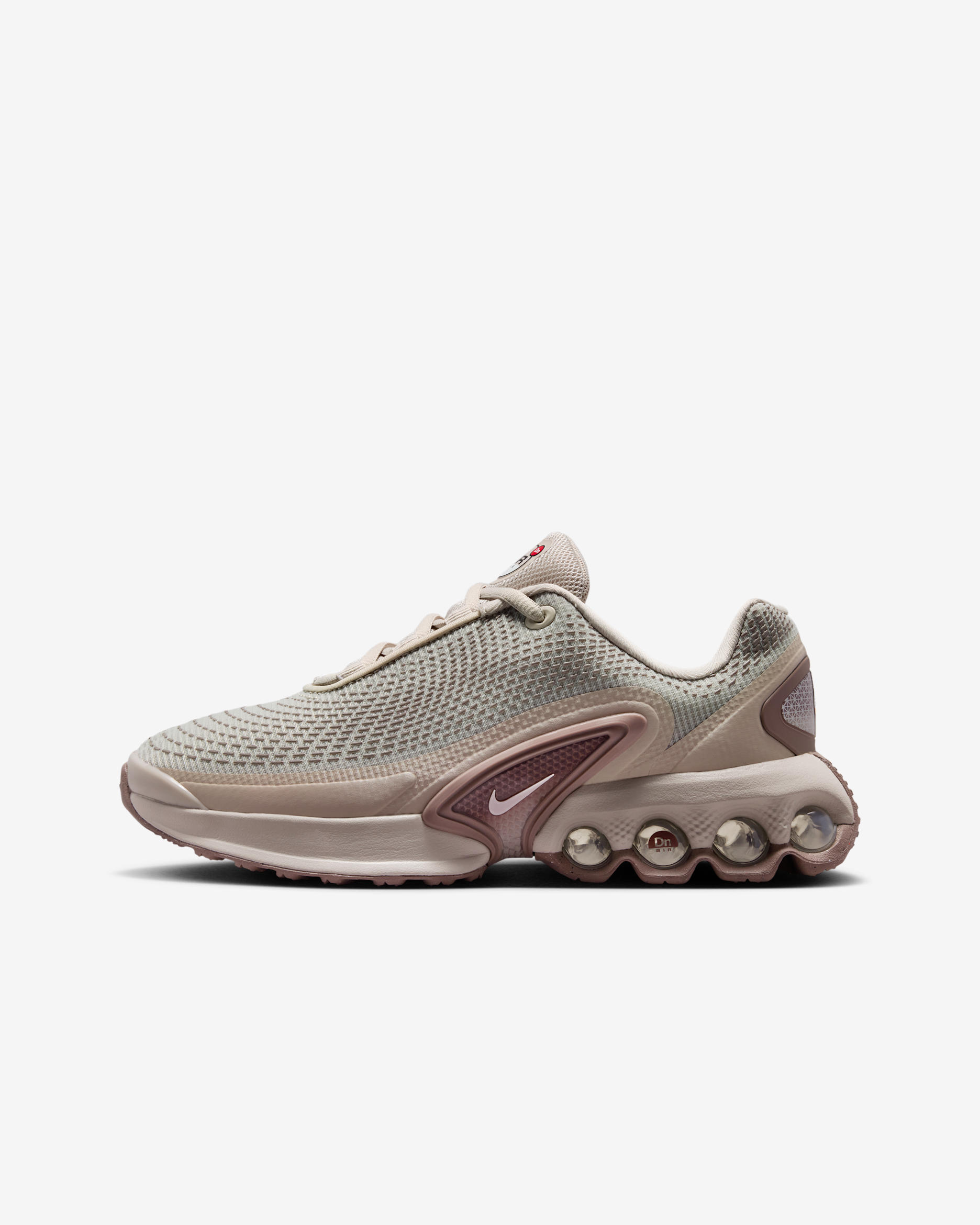 Nike Air Max Dn sko til store barn - Cream II/Taupe Haze/Tattoo/Silt Red