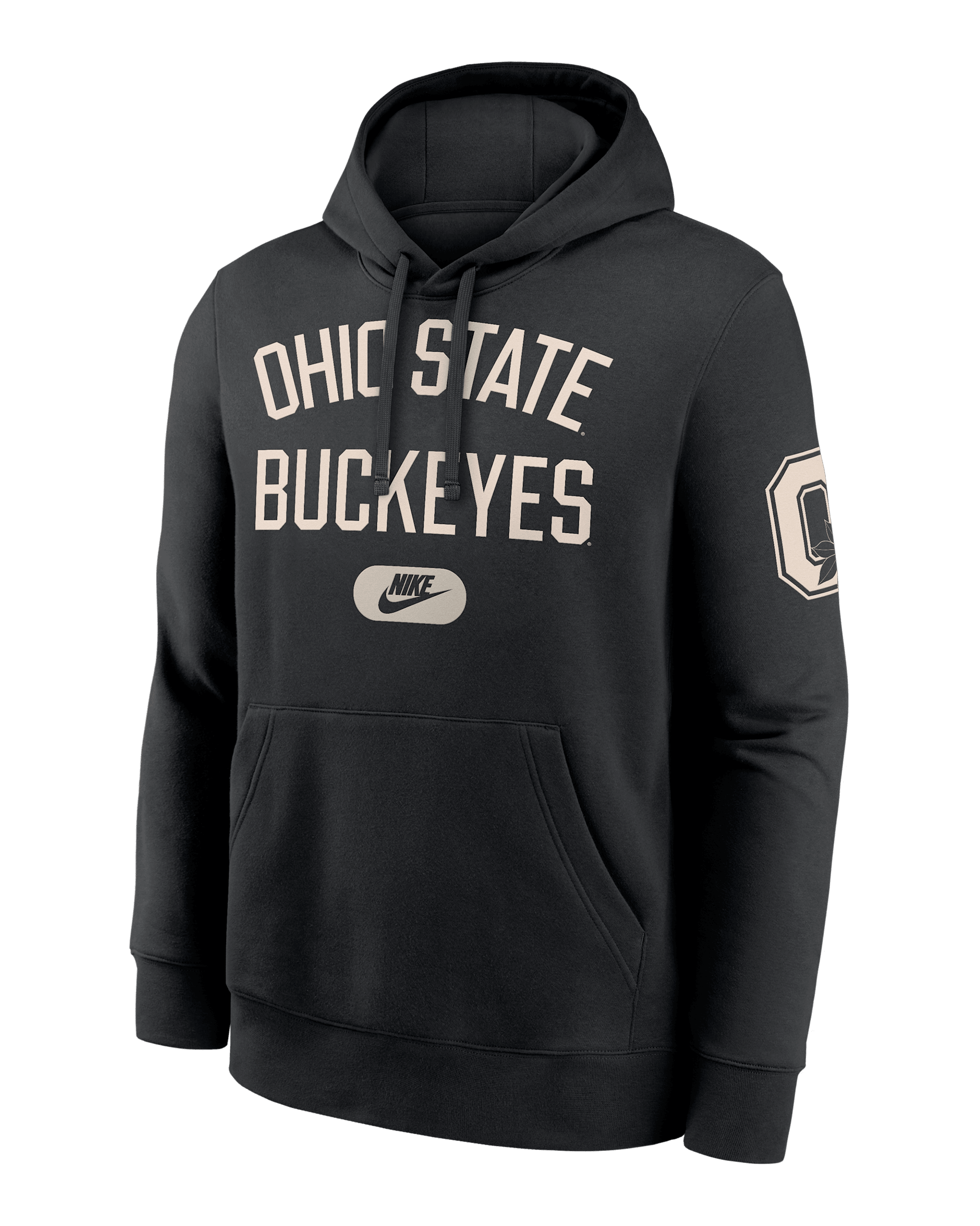 Ohio State Club Men's Nike College Pullover Hoodie - Black