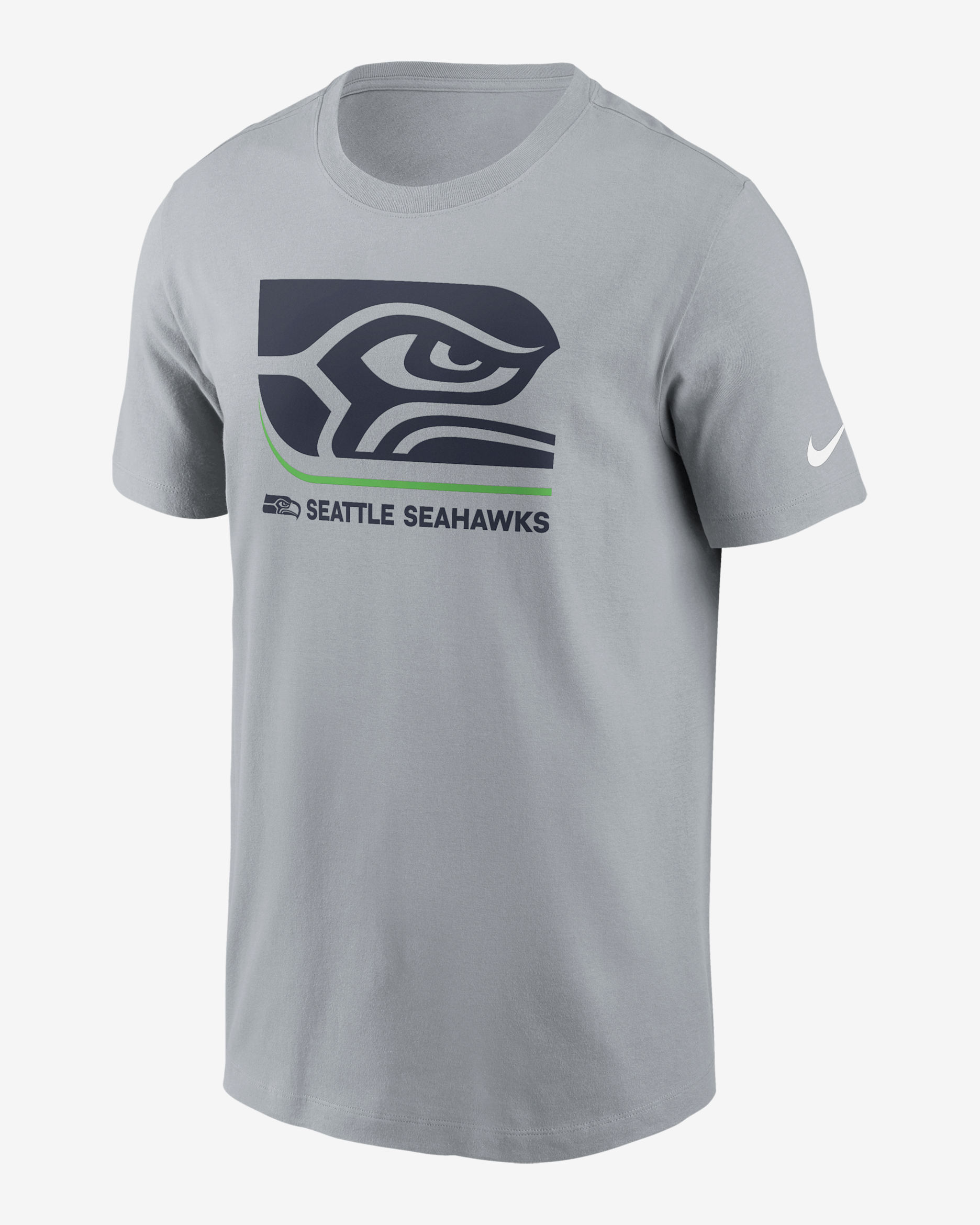 Seattle Seahawks Lockup Essential Men’s Nike NFL T-Shirt - Grey