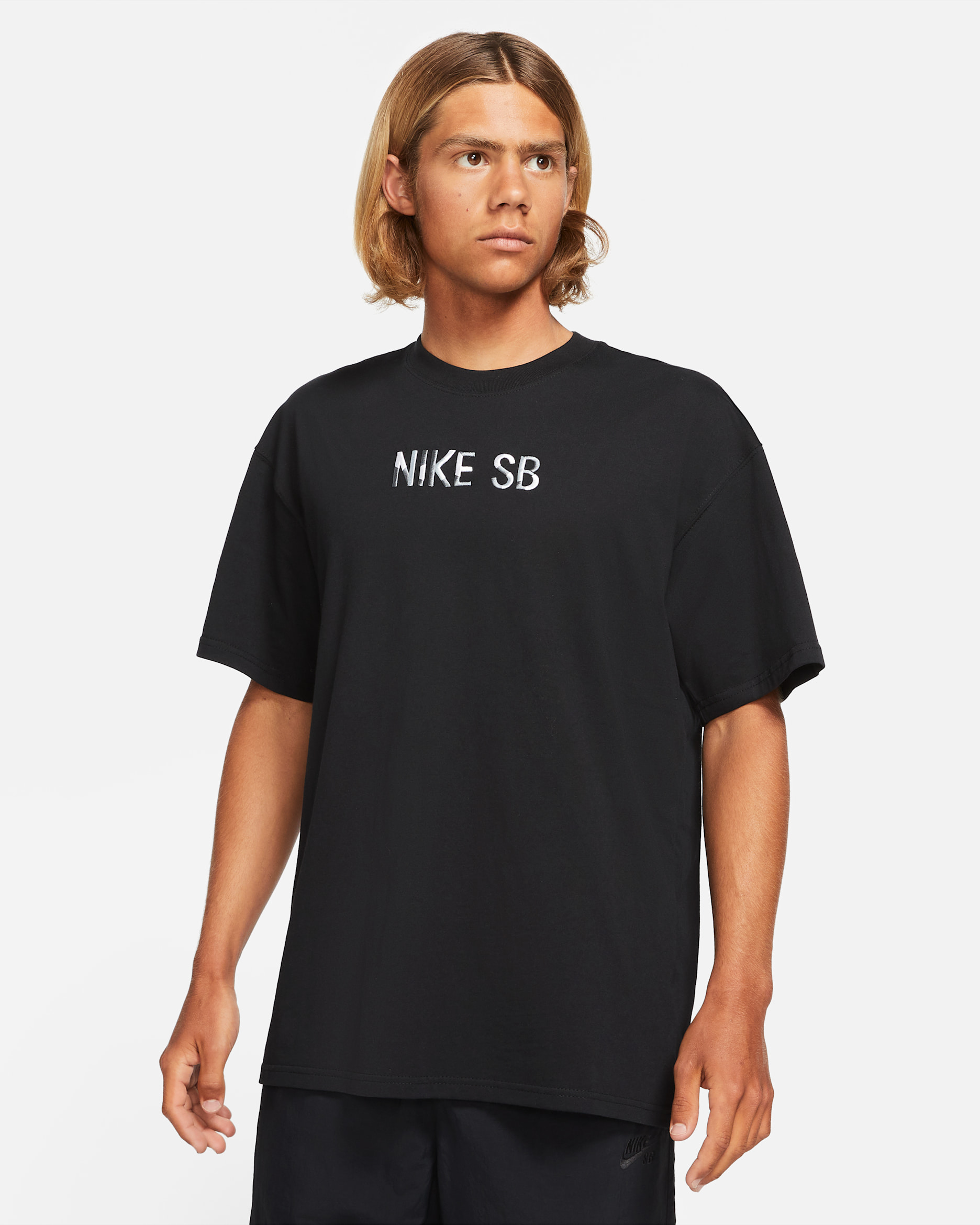 Playera de skateboarding para hombre Nike SB - Negro