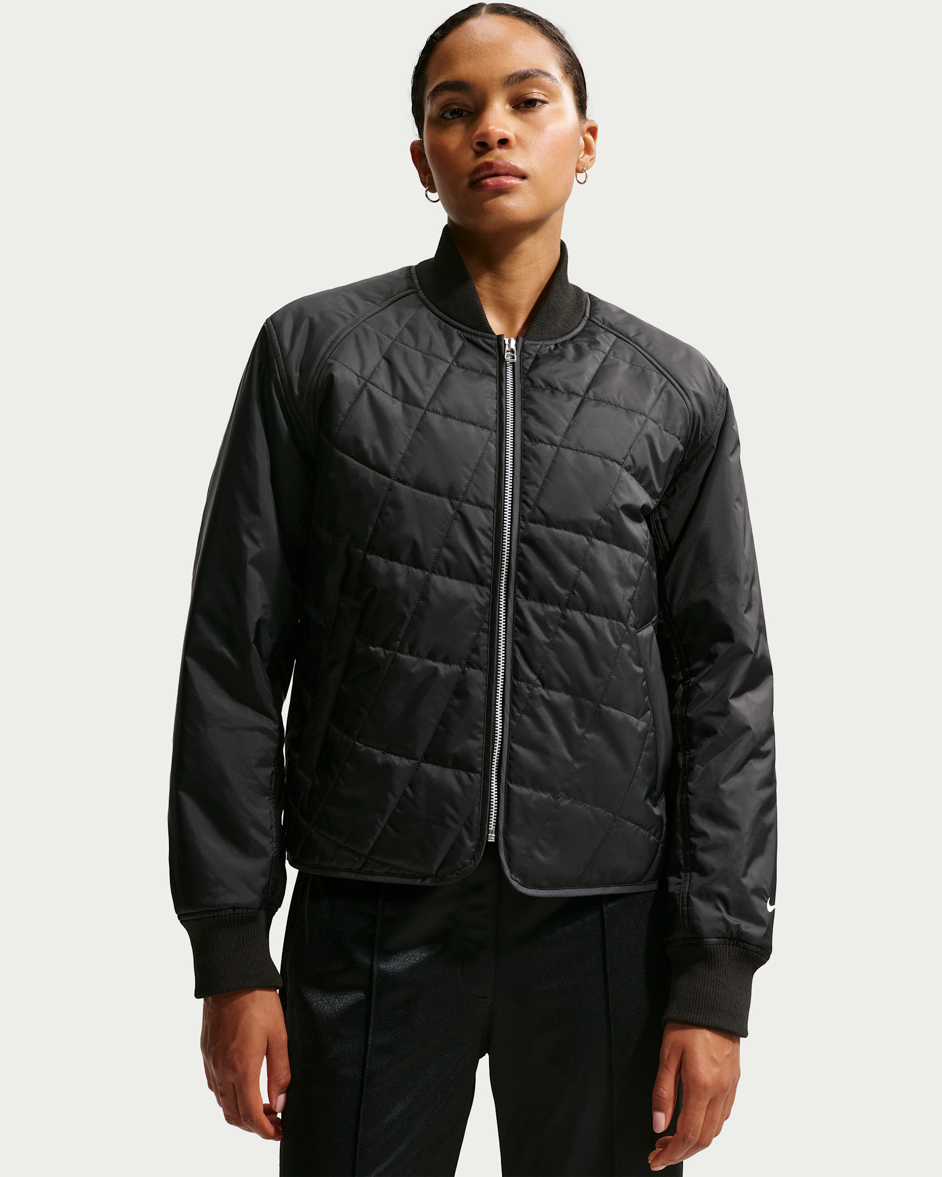 Nike Sportswear Women's Loose Quilted Jacket - Black/Sail