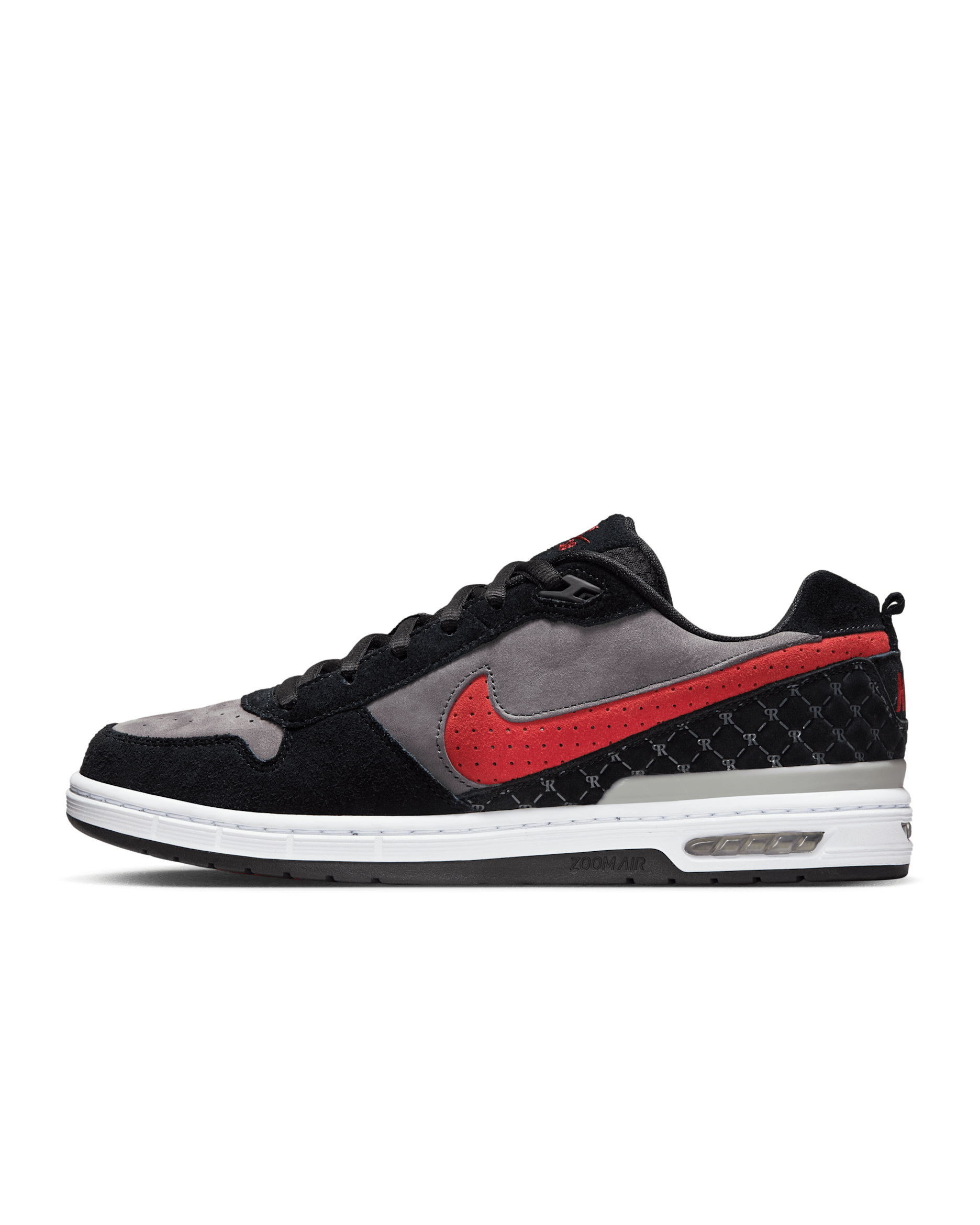 รองเท้าสเก็ตบอร์ด Paul Rodriguez Zoom Air Low - ดำ/Flint Grey/ดำ/Varsity Red