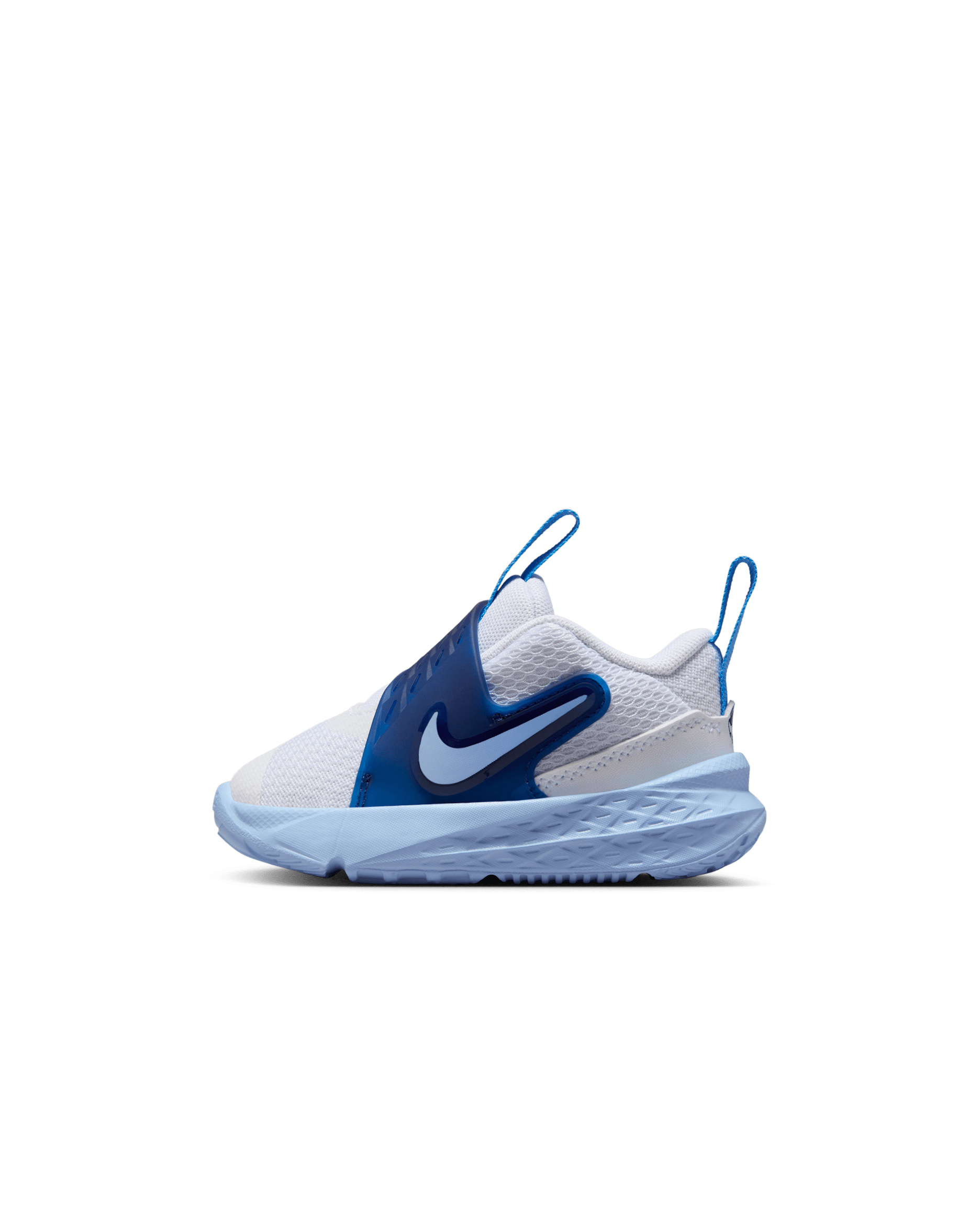 Nike Team Hustle D 12 Baby/Toddler Shoes - White/Psychic Blue/Midnight Navy/University Blue