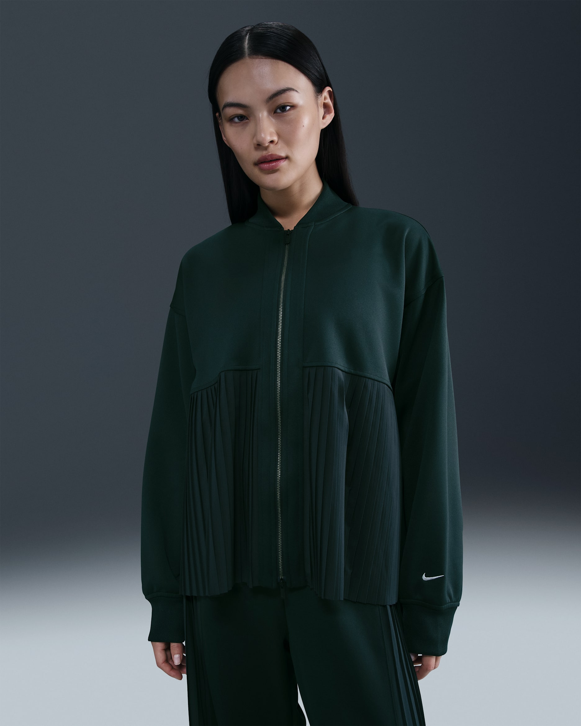 Nike Sportswear Women's Pleated Jacket - Seaweed/Sail