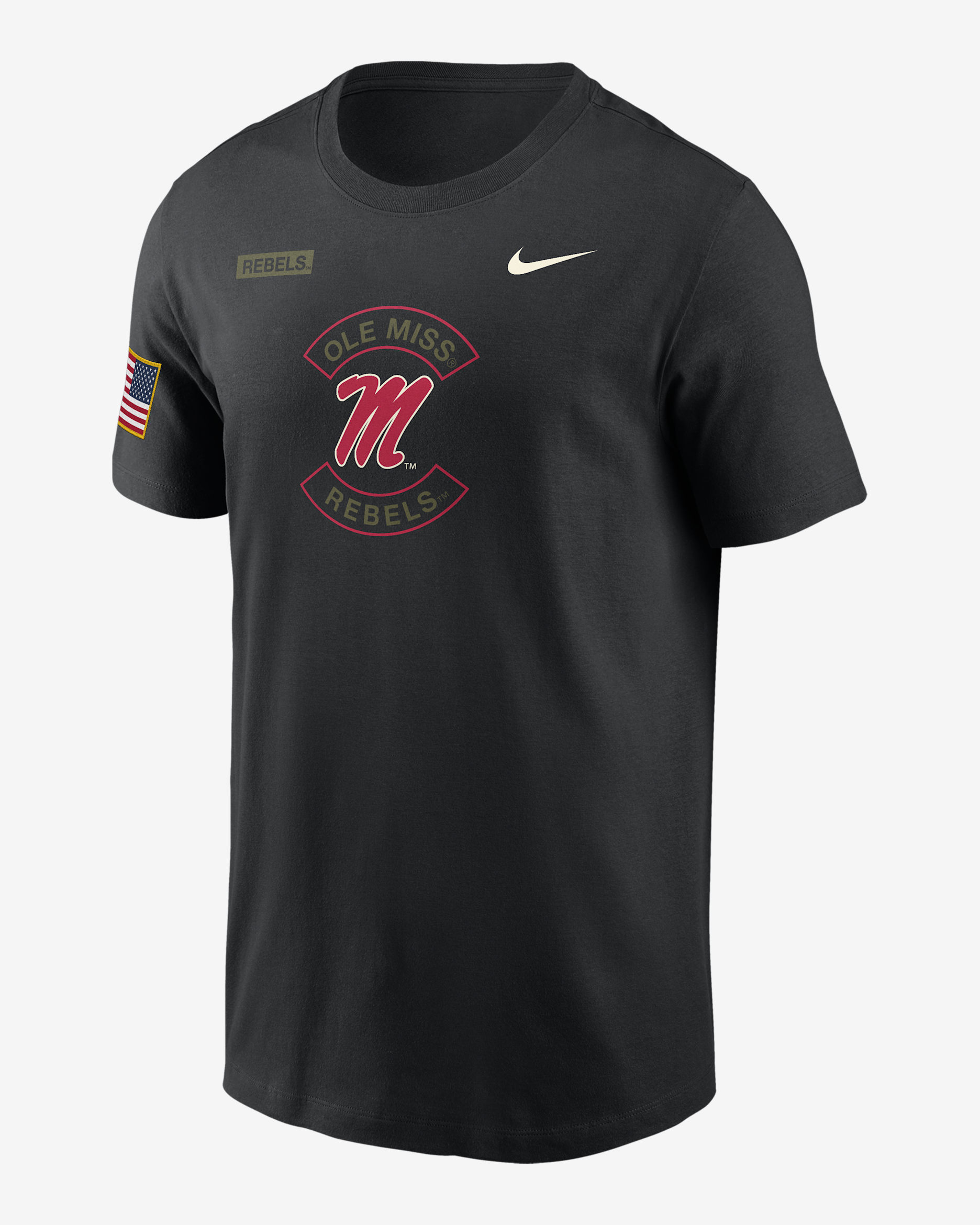 Ole Miss Rebels Team Issue Men's Nike Dri-FIT T-Shirt - Black