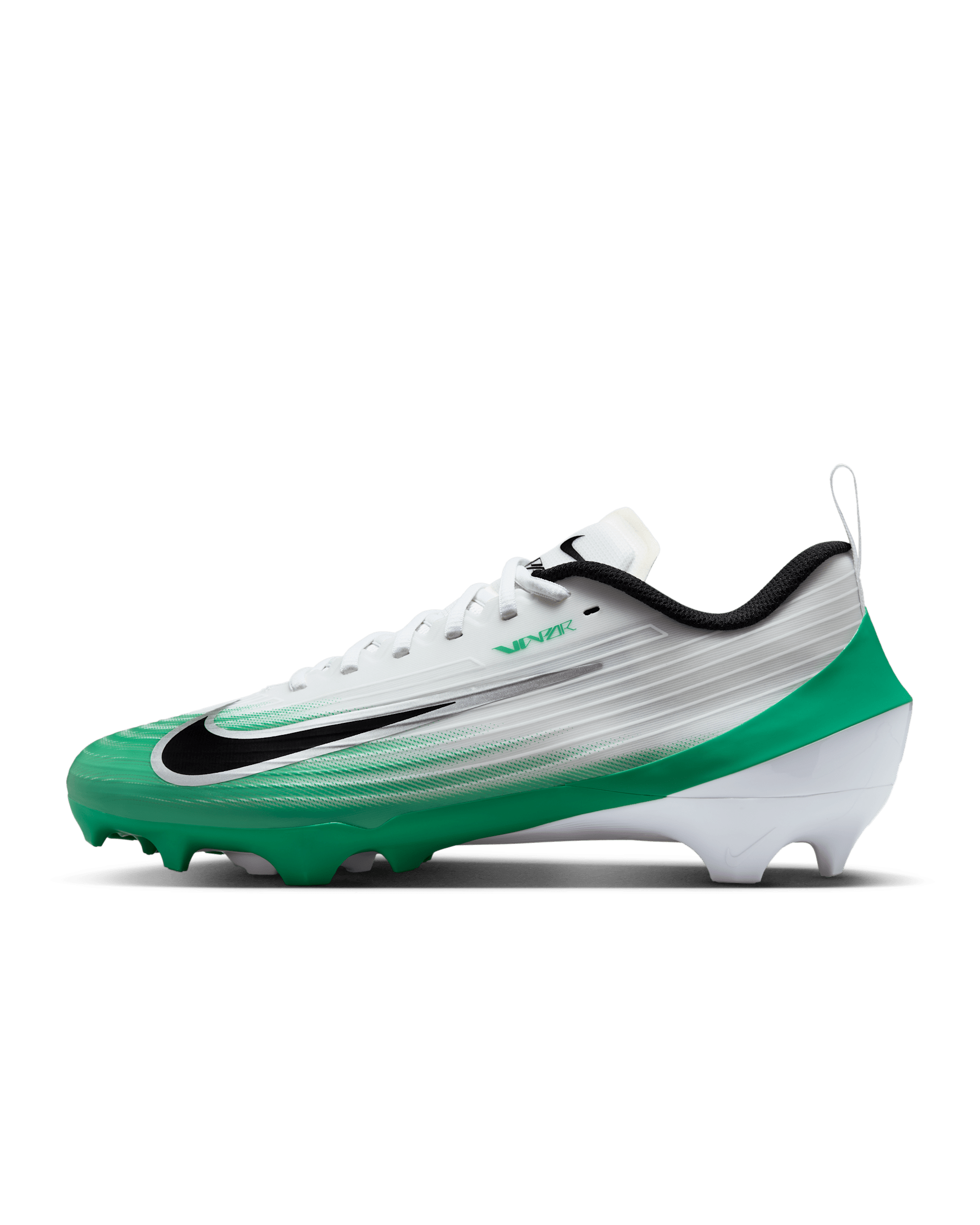 Nike Vapor Speed 3 Football Cleats - White/Stadium Green/Metallic Silver/Black