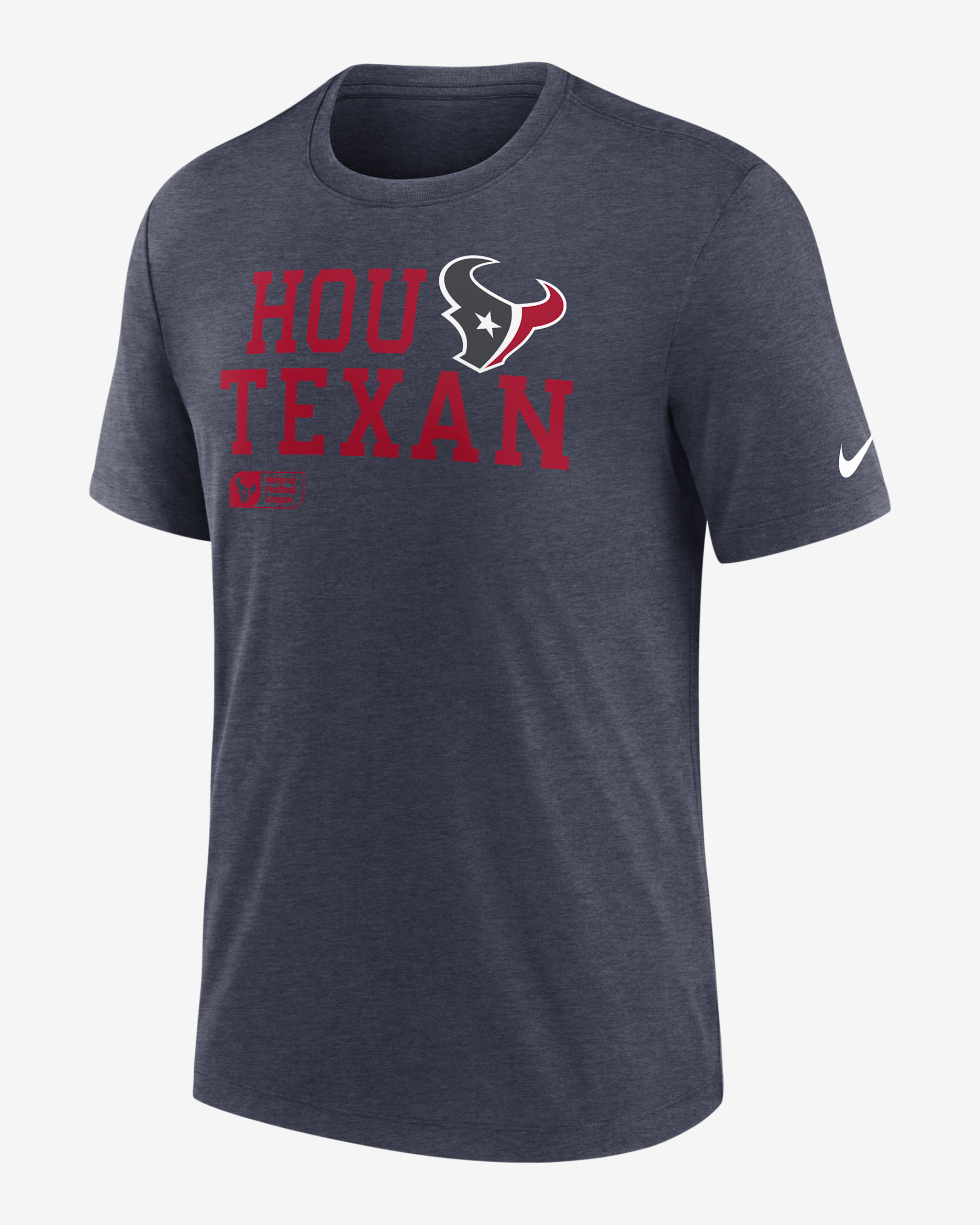 Houston Texans Overlap Lockup Men's Nike NFL T-Shirt - Navy
