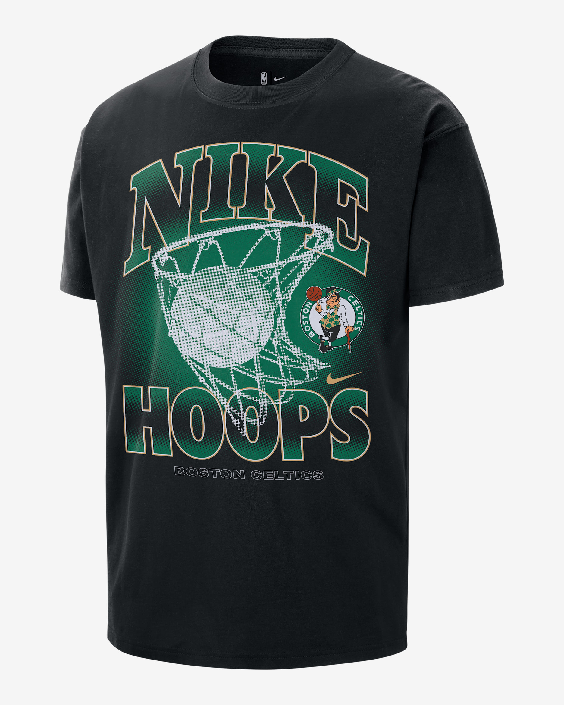 ボストン セルティックス コートサイド メンズ ナイキ NBA マックス90 Tシャツ - ブラック